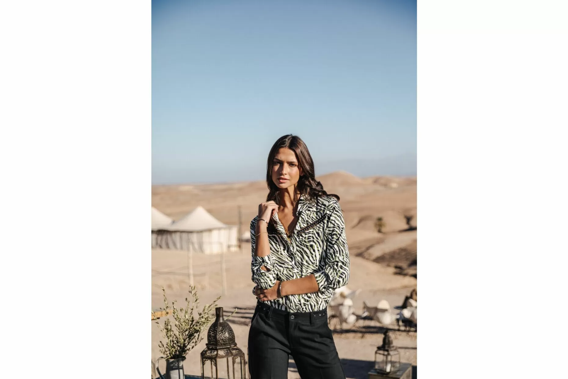 Freeman T Porter Crizia Tigerly Printed Shirt Woman, Calla Green Online