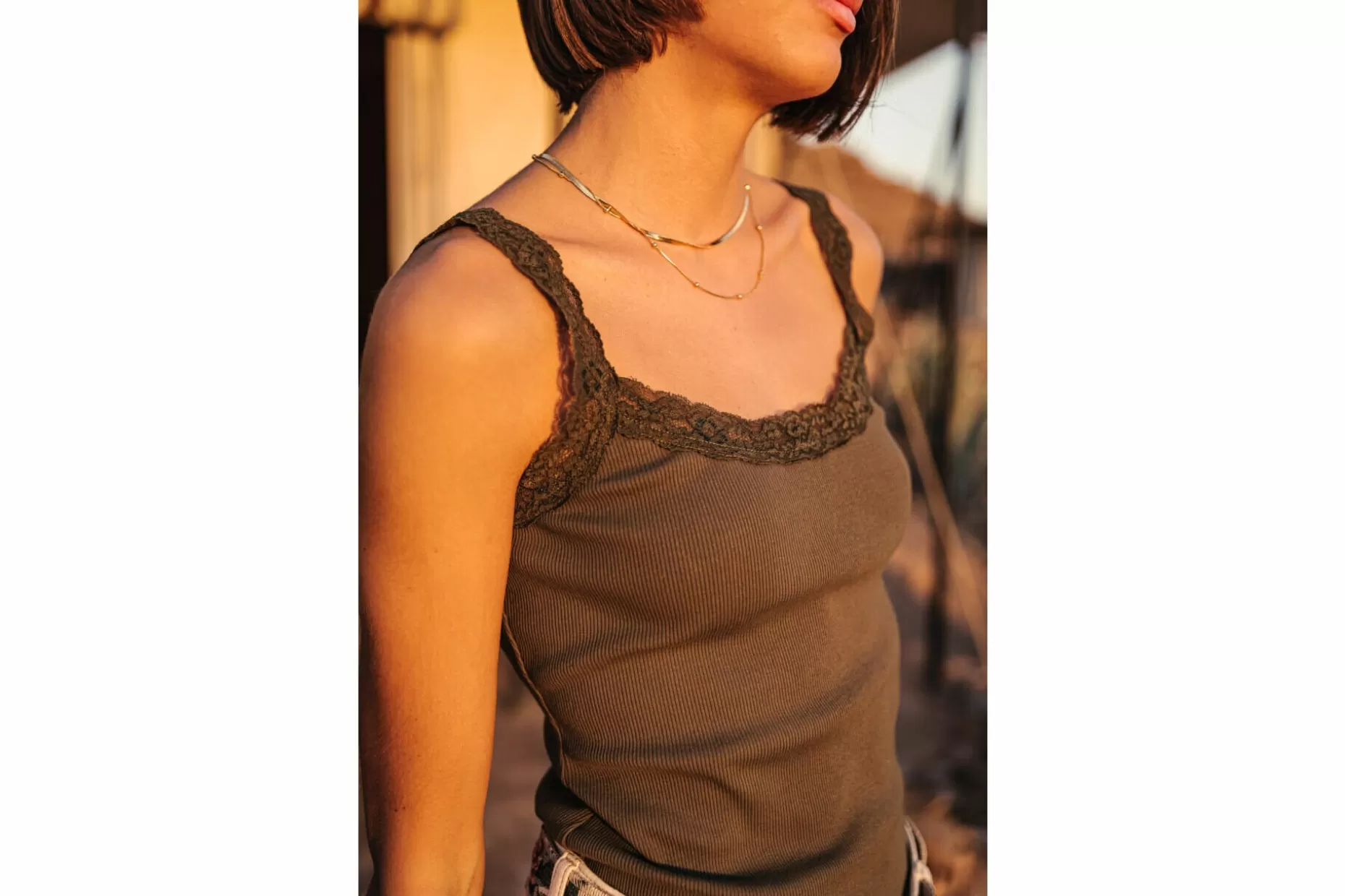Freeman T Porter Dansy Rib Slim Tank Top Woman, Loden Frost Flash Sale