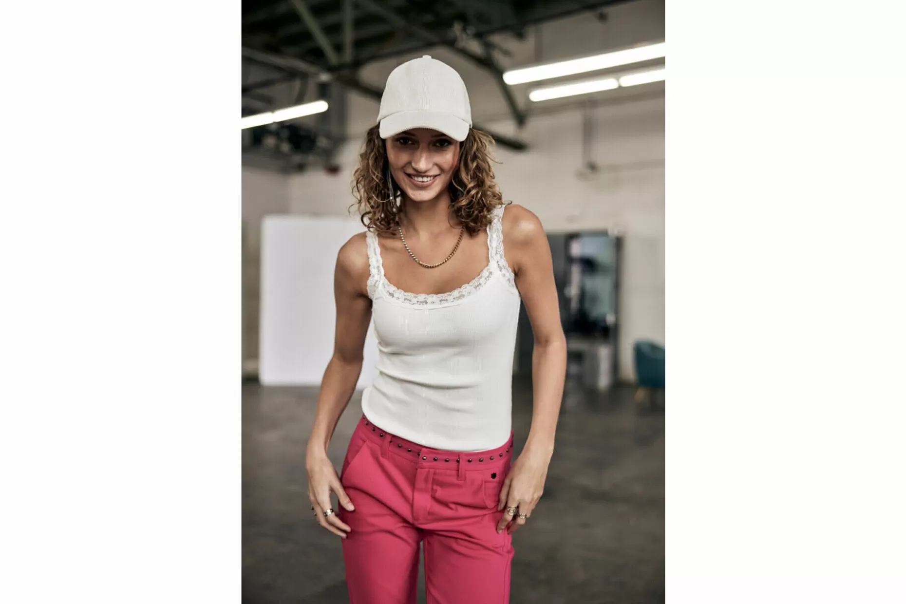 Freeman T Porter Dansy Rib Slim Tank Top Woman, White Discount