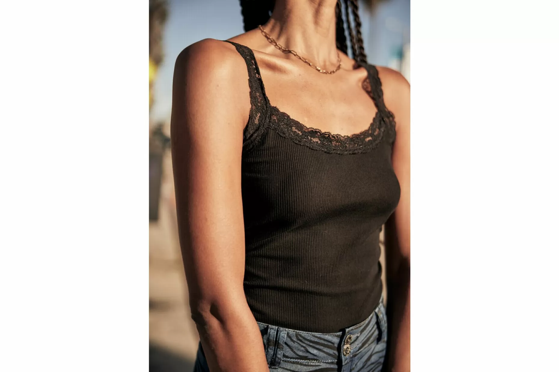 Freeman T Porter Dansy Rib Slim Tank Top Woman, Black Online