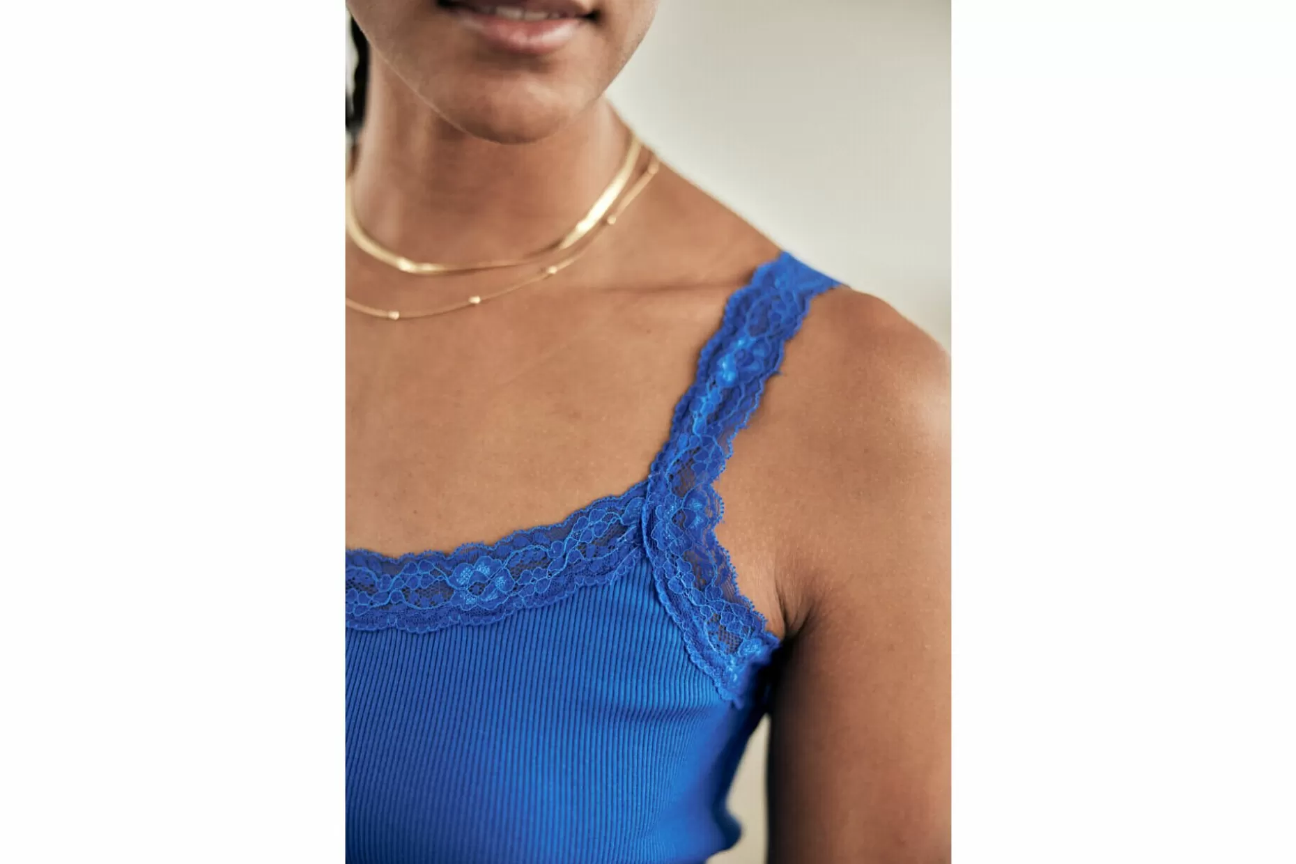 Freeman T Porter Dansy Rib Slim Tank Top Woman, Princess Blue Online