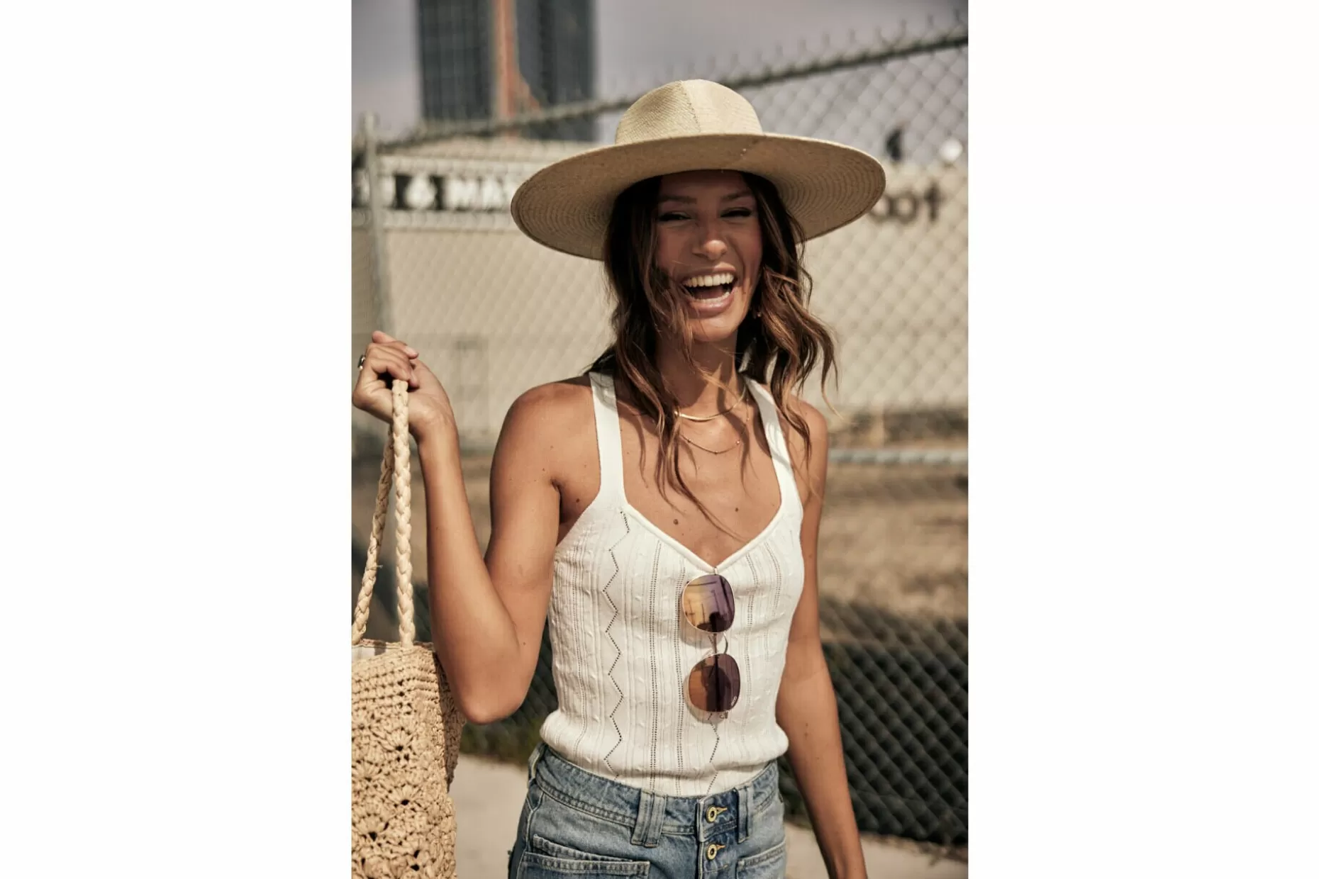Freeman T Porter Dolores Straight Tank Top Woman, White Flash Sale