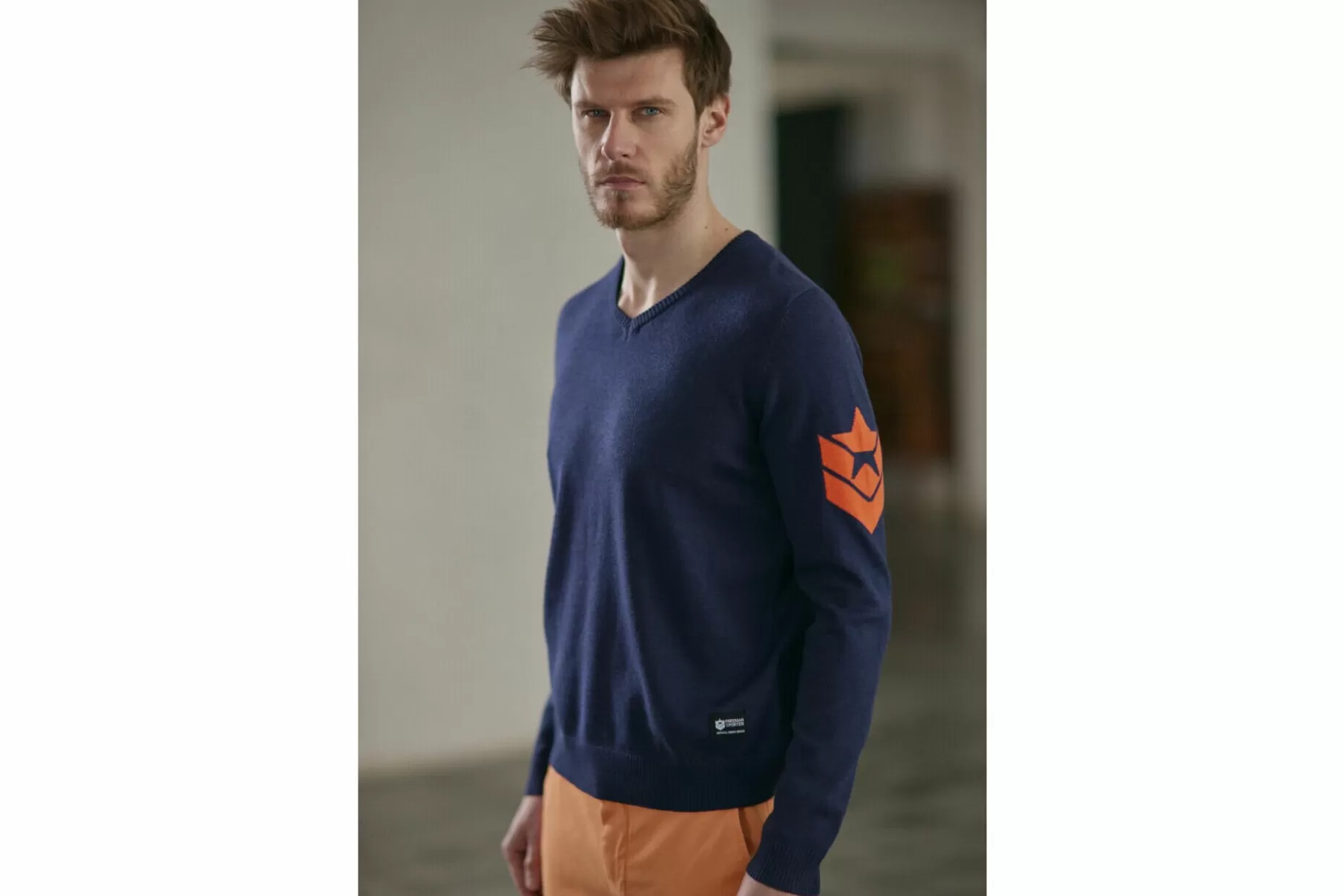 Freeman T Porter Edgar Trosa Straight Sweater Man, Peacoat New