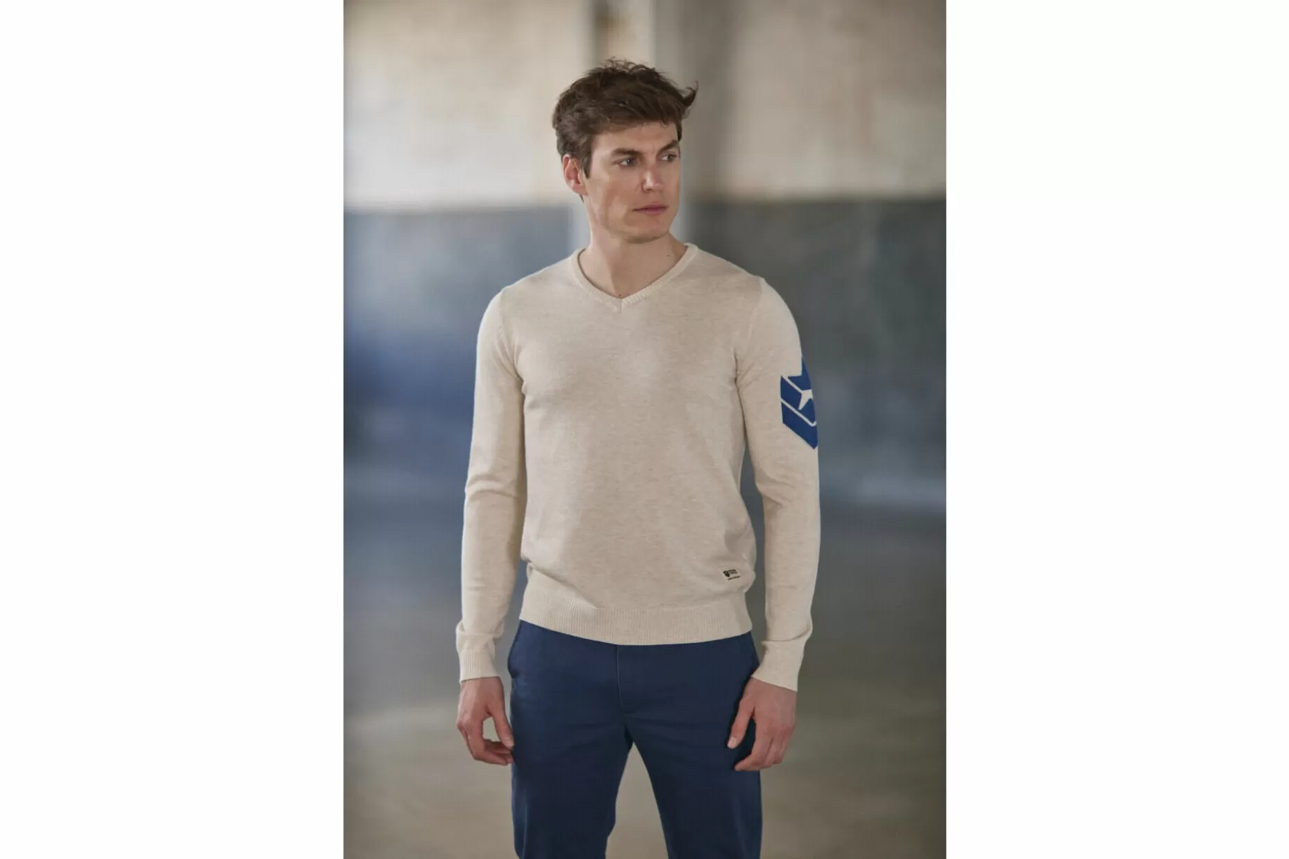 Freeman T Porter Edgar Trosa Straight Sweater Man, Overcast Shop