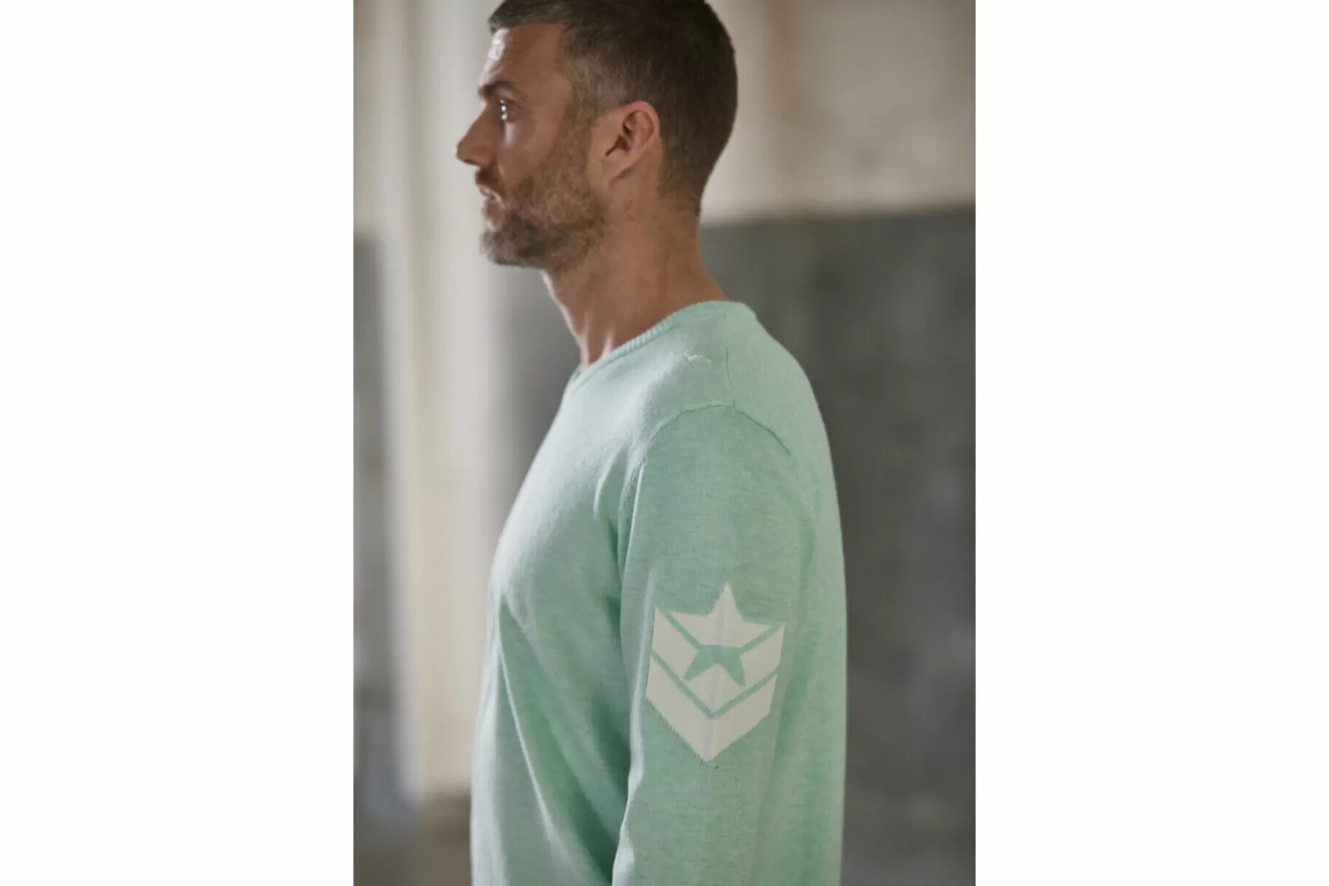 Freeman T Porter Edgar Trosa Straight Sweater Man, Glacier Best Sale