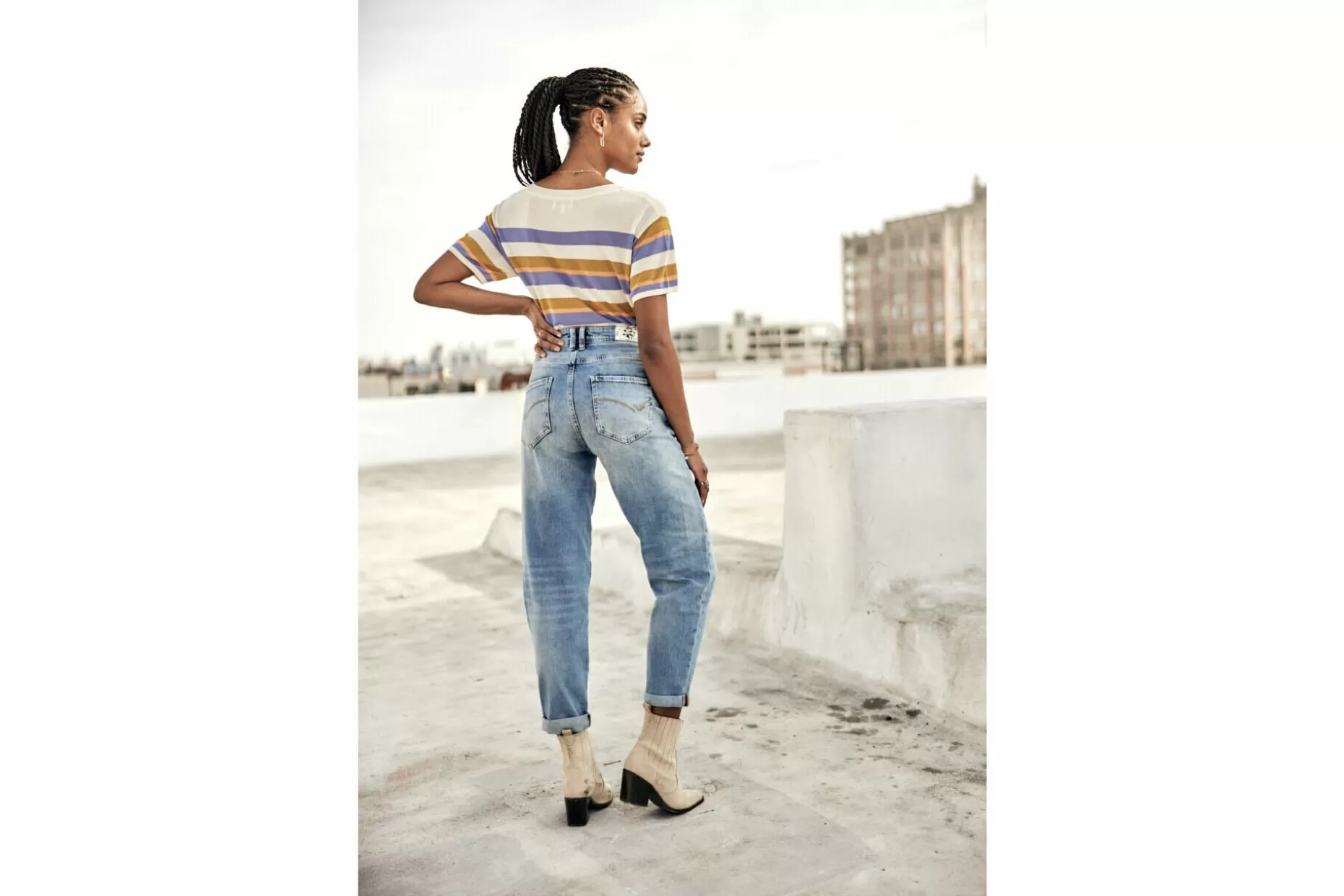 Freeman T Porter Edita High-Waisted Jeans Woman, Palermo Med Outlet