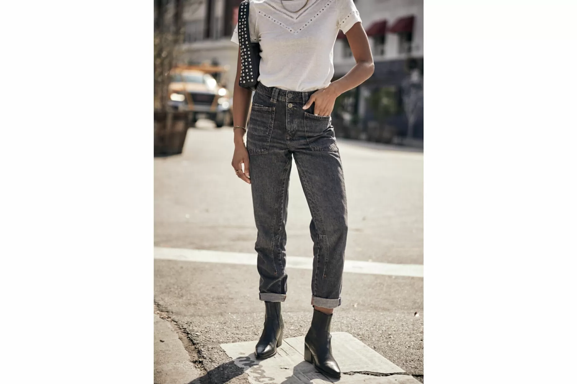 Freeman T Porter Edita High-Waisted Jeans Woman, Parigi Dark New
