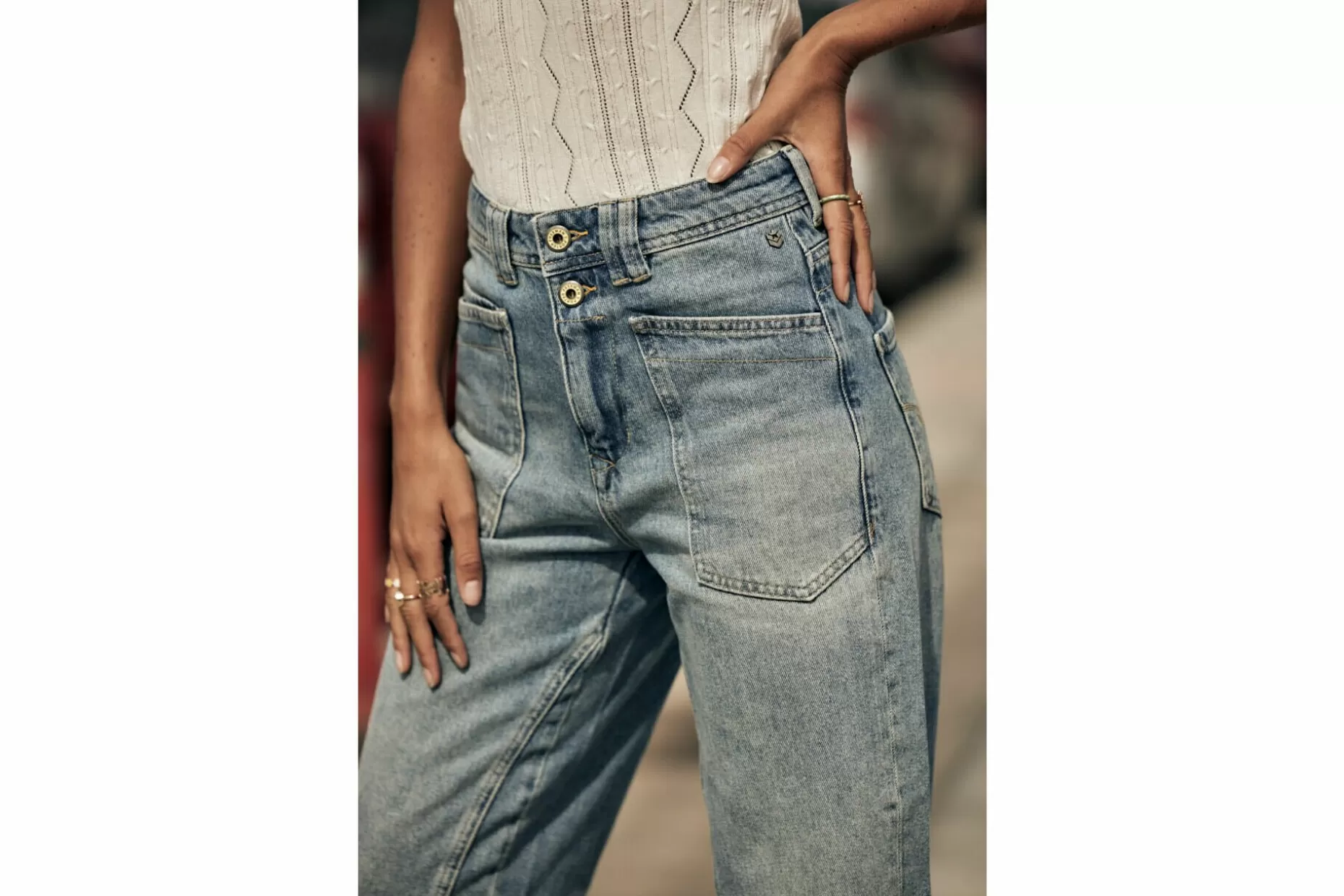Freeman T Porter Edita High-Waisted Jeans Woman, Figari Online