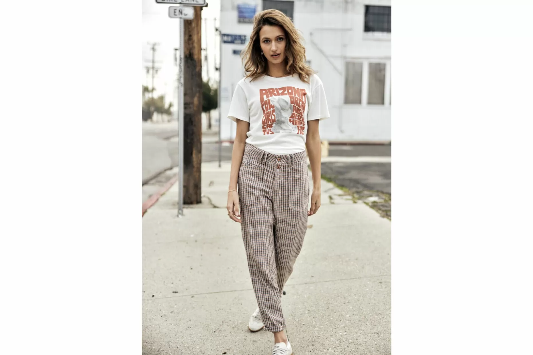 Freeman T Porter Edita Mandarina Printed Pants Woman, Original Sale