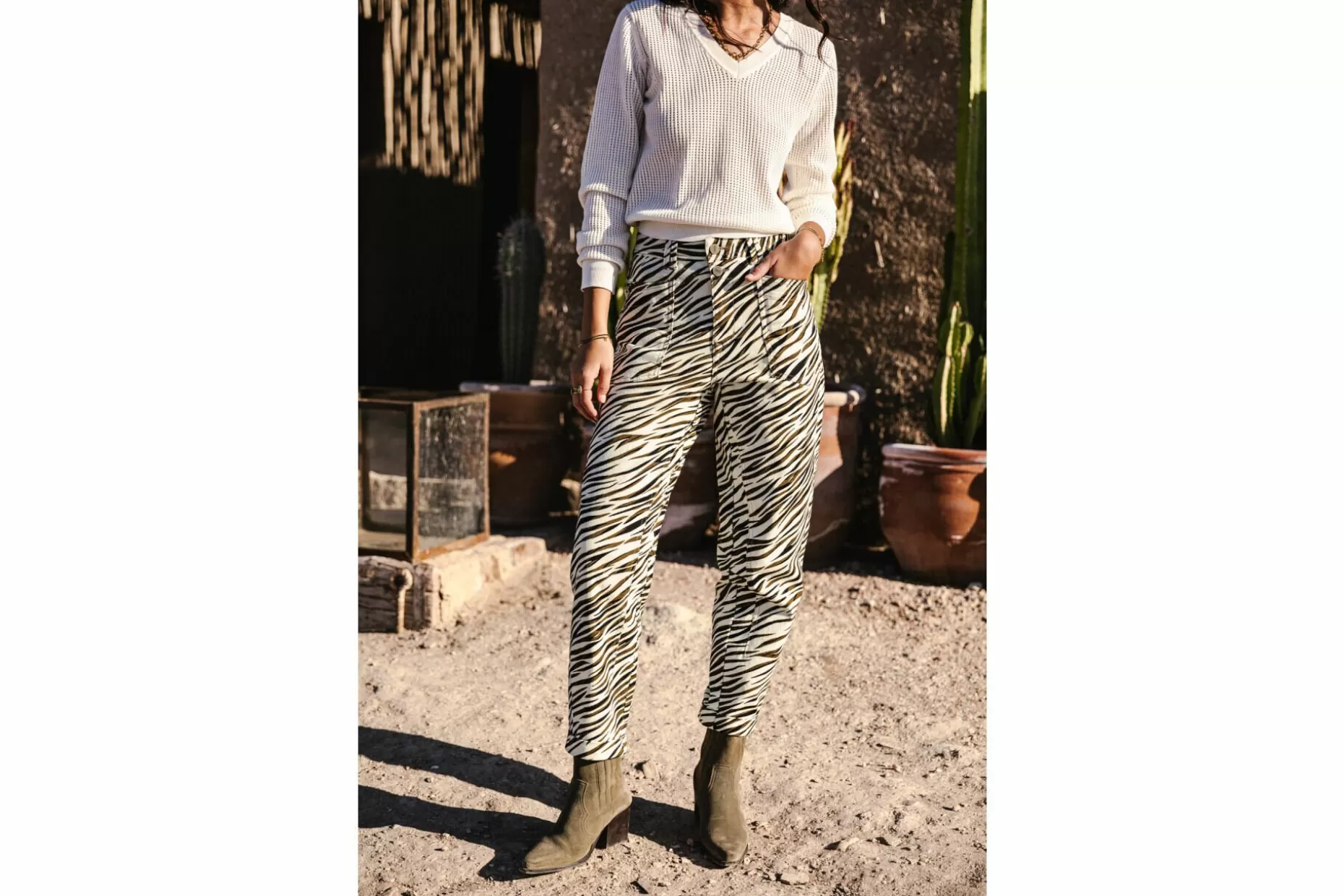 Freeman T Porter Edita Wildino Printed Pants Woman, Original Outlet