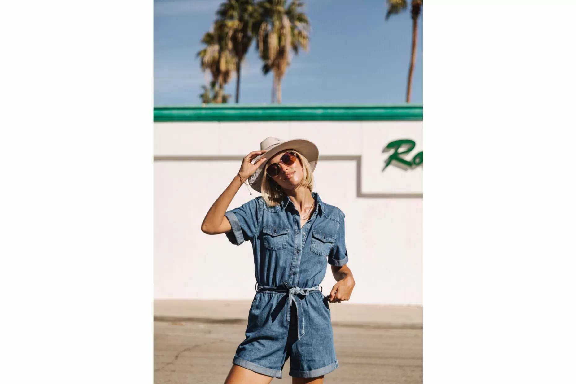 Freeman T Porter Edna Denim Short Jumpsuit Woman, Manzana Med Fashion