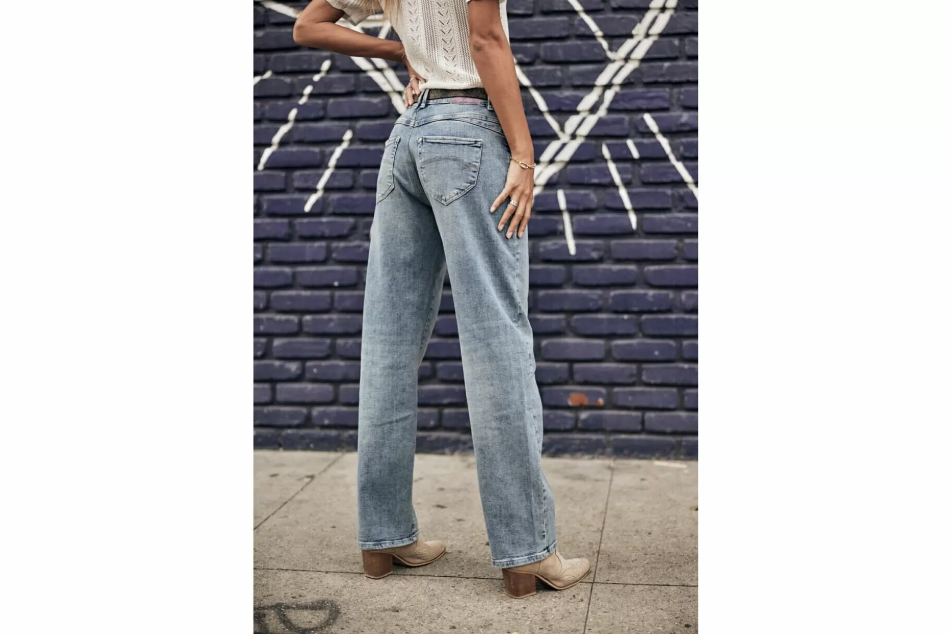Freeman T Porter Ester High Waist Jeans Woman, Pamplone Hot