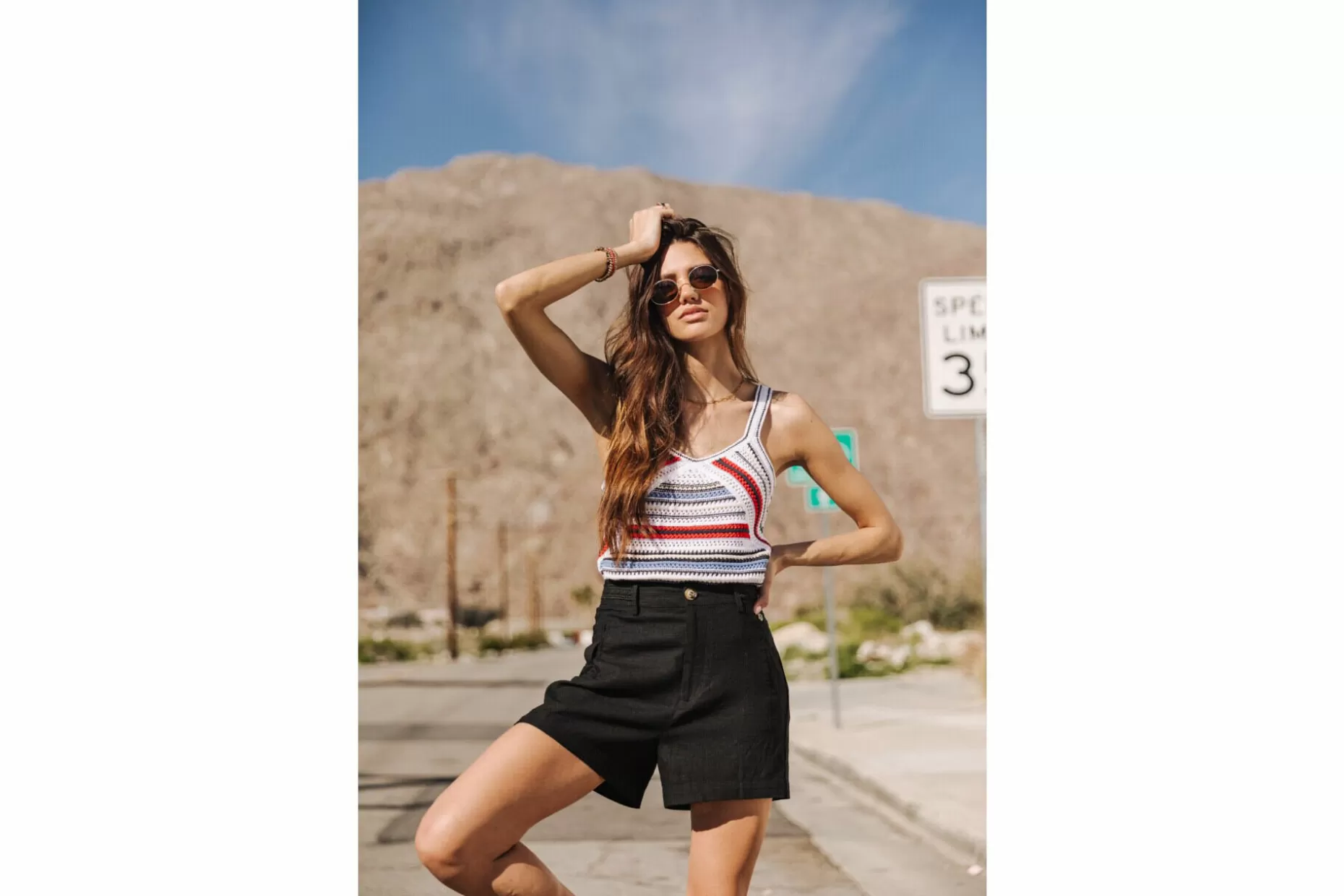 Freeman T Porter Flavie Plain Linen Straight Shorts Woman, Black Outlet