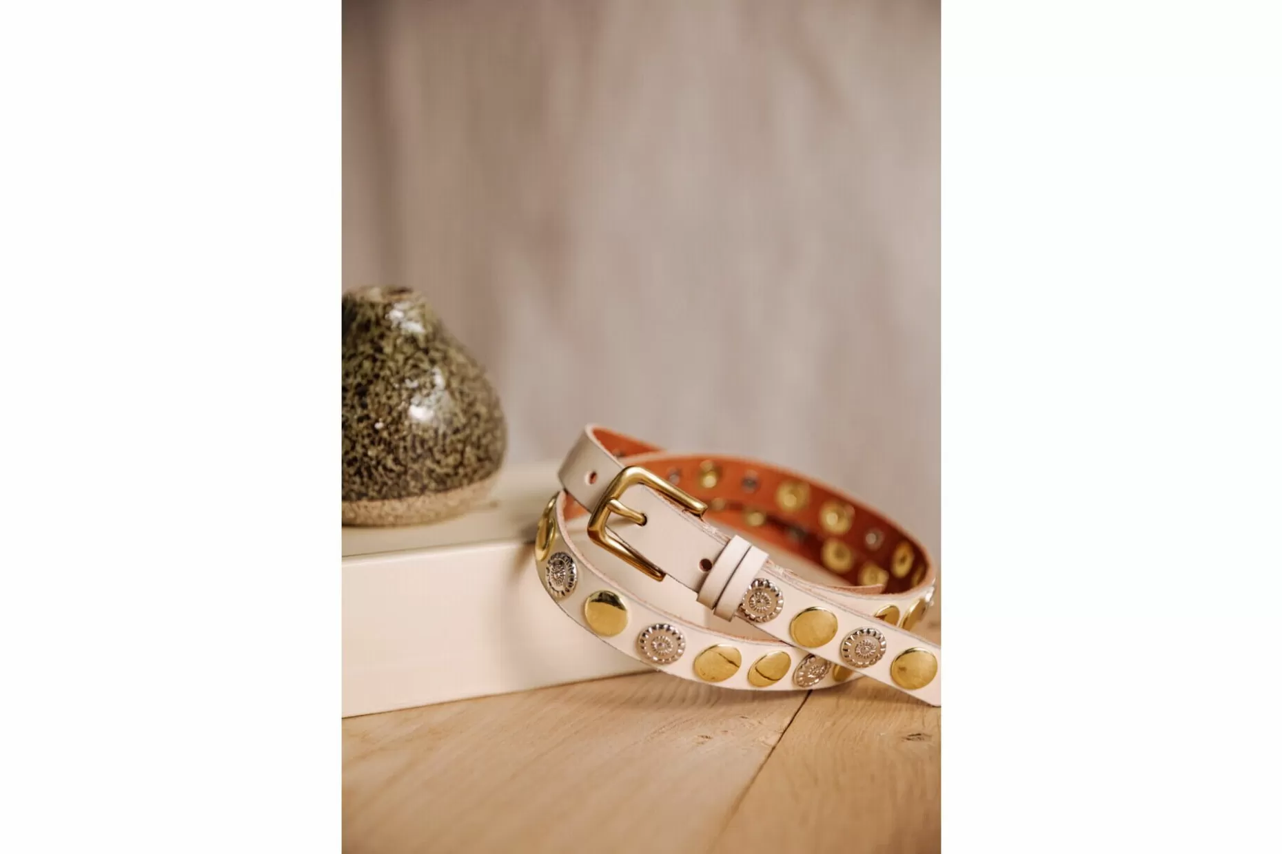Freeman T Porter Gertrud Leather Belt Woman, Off White Shop
