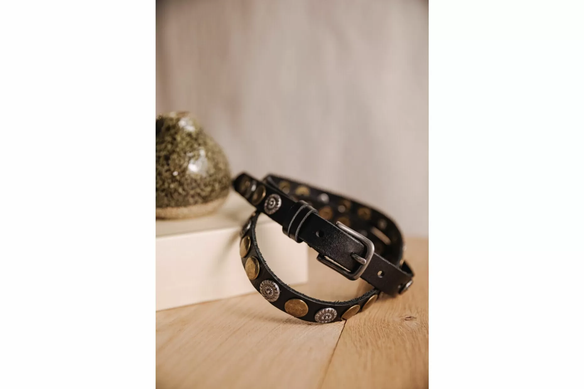 Freeman T Porter Gertrud Leather Belt Woman, Black Clearance