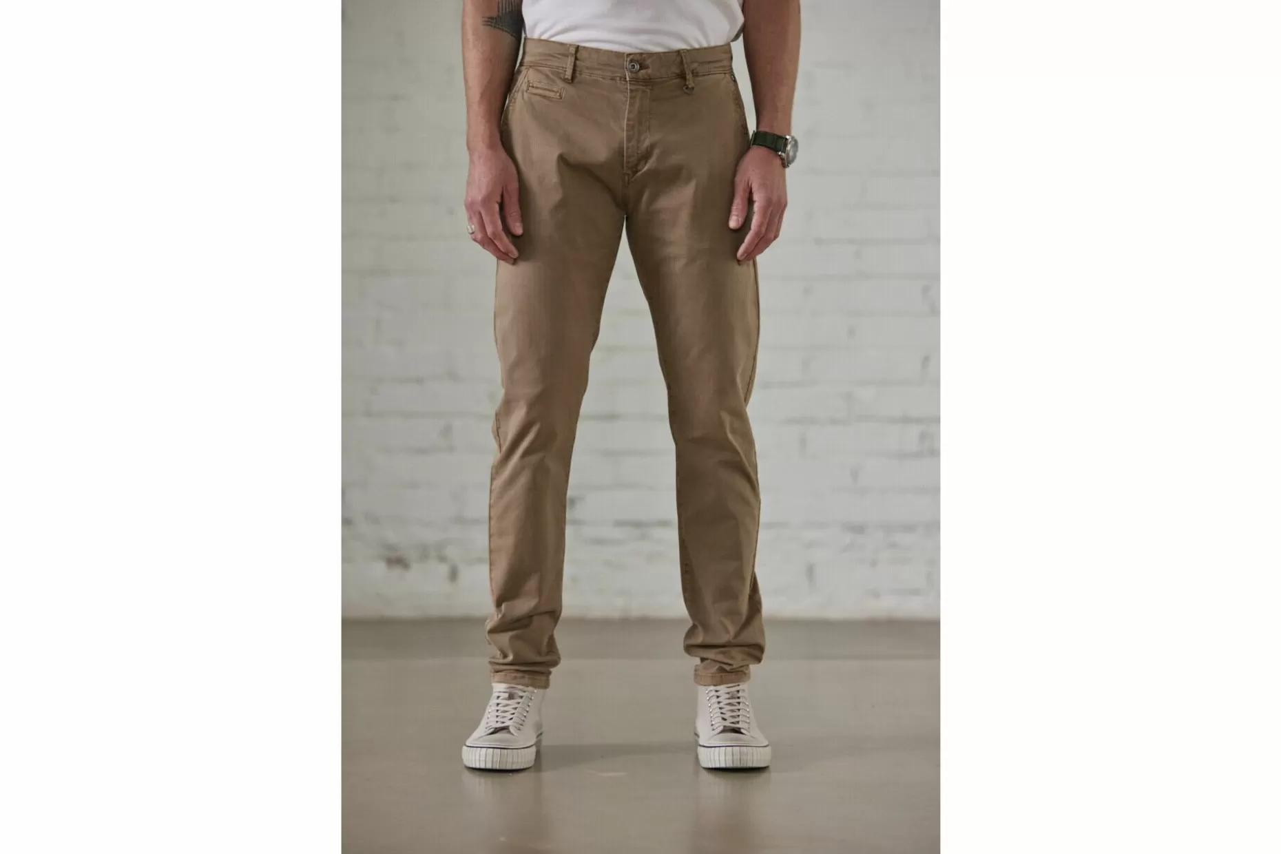 Freeman T Porter Gino Bellissimo Slim Fit Chino Pants Man, Lead Gray Clearance