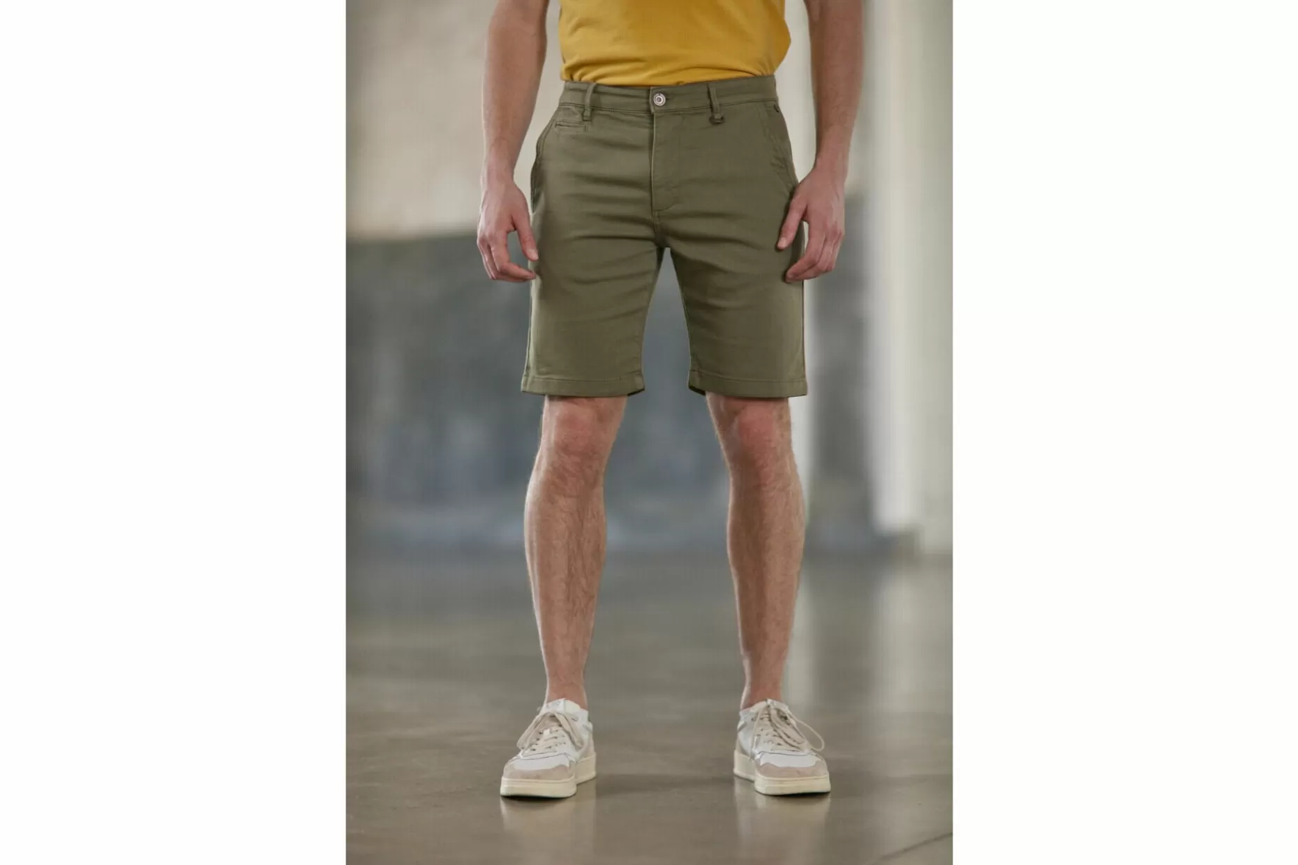 Freeman T Porter Gino Short Epic Slim Chino Shorts Man, Deep Lichen Green Best