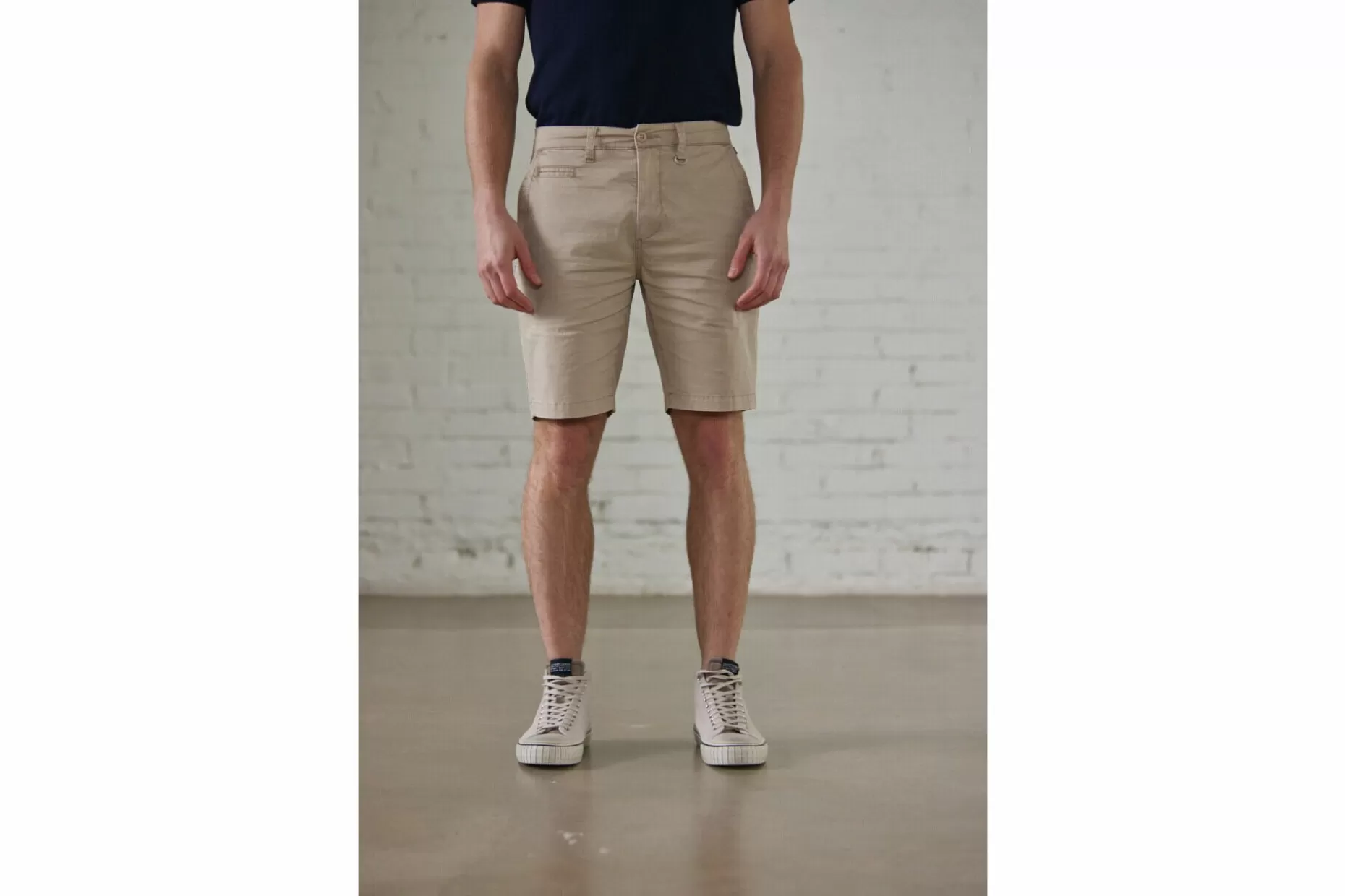 Freeman T Porter Gino Short Spike Slim Chino Shorts Man, Overcast New