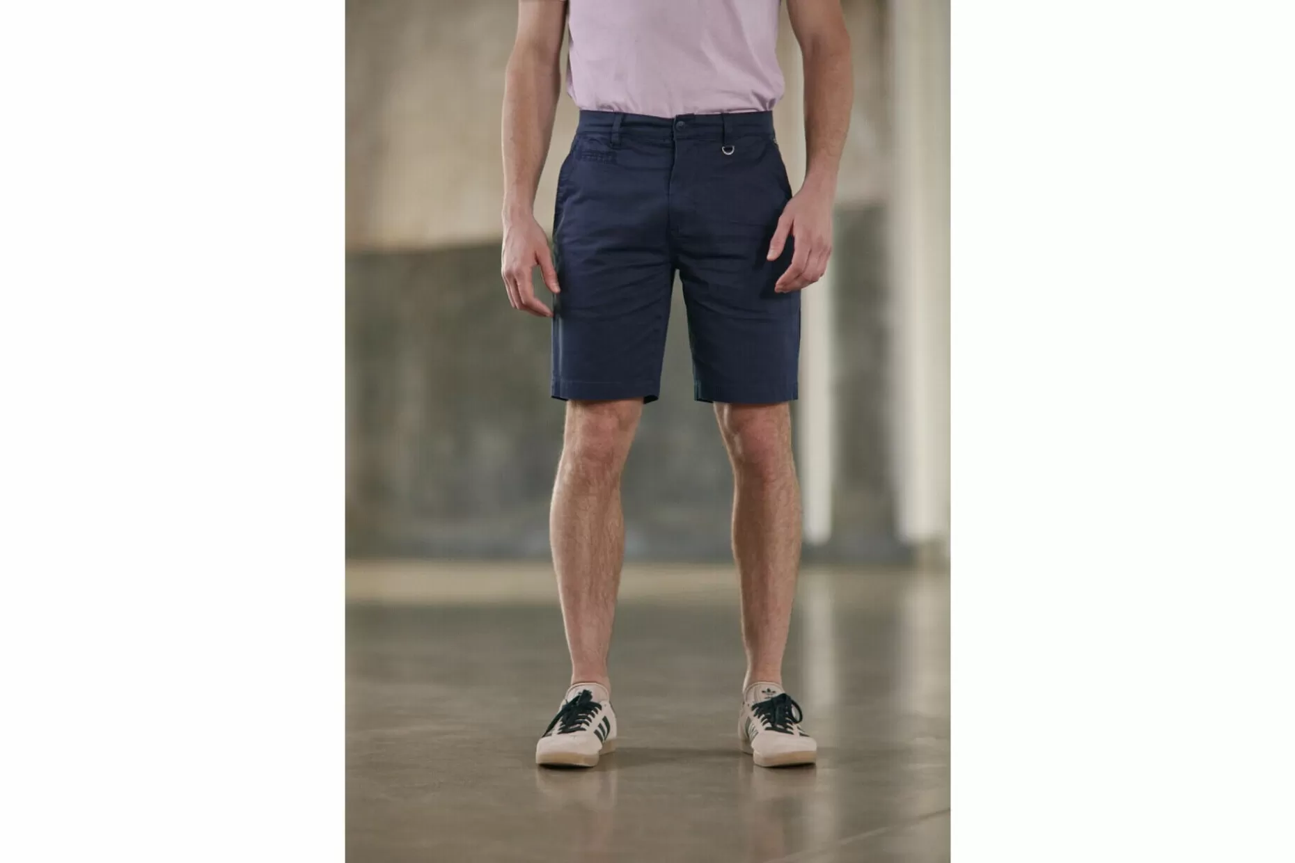 Freeman T Porter Gino Short Spike Slim Chino Shorts Man, Navy New
