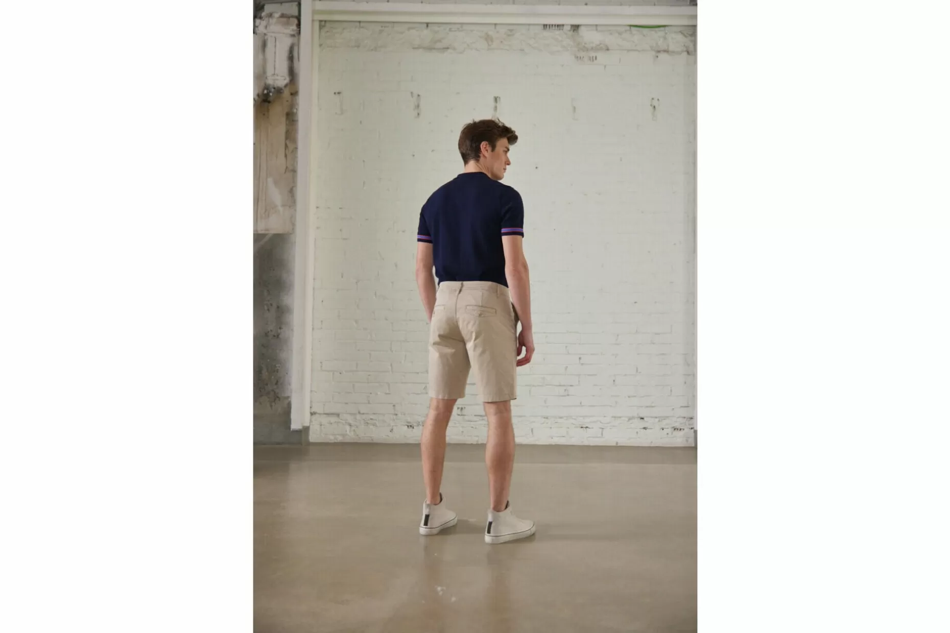 Freeman T Porter Gino Short Spike Slim Chino Shorts Man, Overcast New