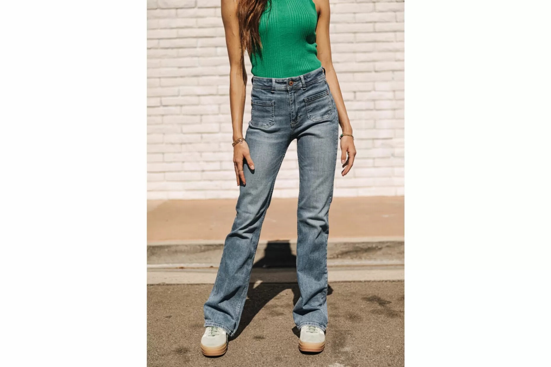 Freeman T Porter Graciella Bootcut High Waist Jeans Woman, Barbade Outlet