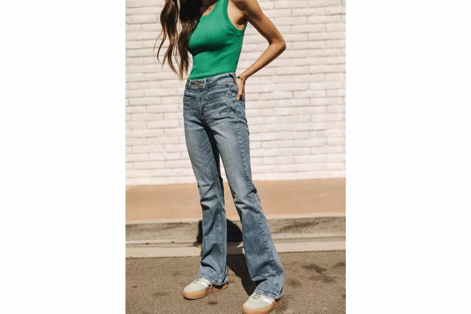 Freeman T Porter Graciella Bootcut High Waist Jeans Woman, Barbade Outlet
