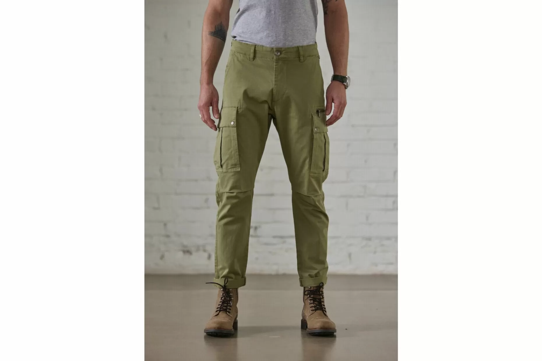 Freeman T Porter Hugo Zip Oregon Cargo Pants Man, Deep Lichen Green Fashion