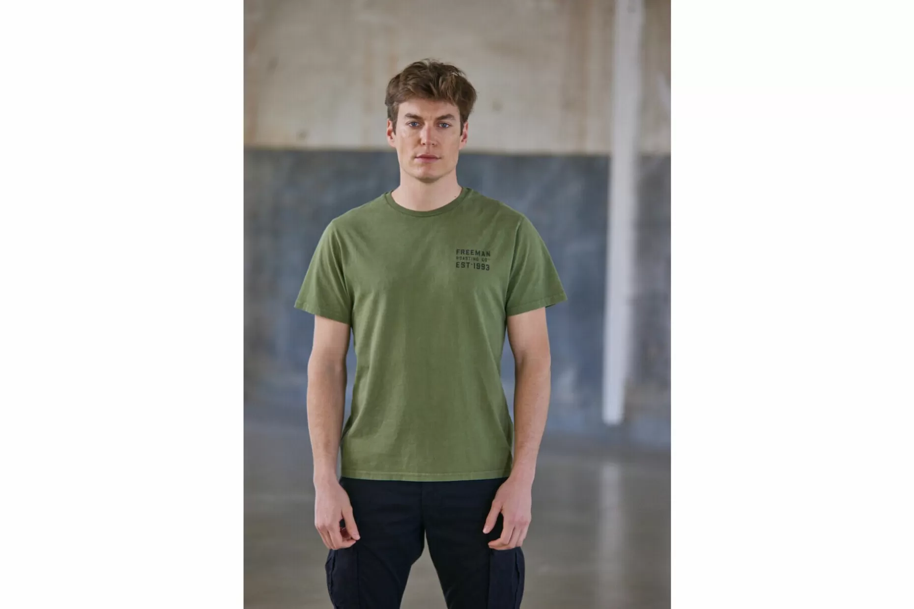 Freeman T Porter Ivander Hot Shot Printed T-Shirt Man, Winter Moss Cheap