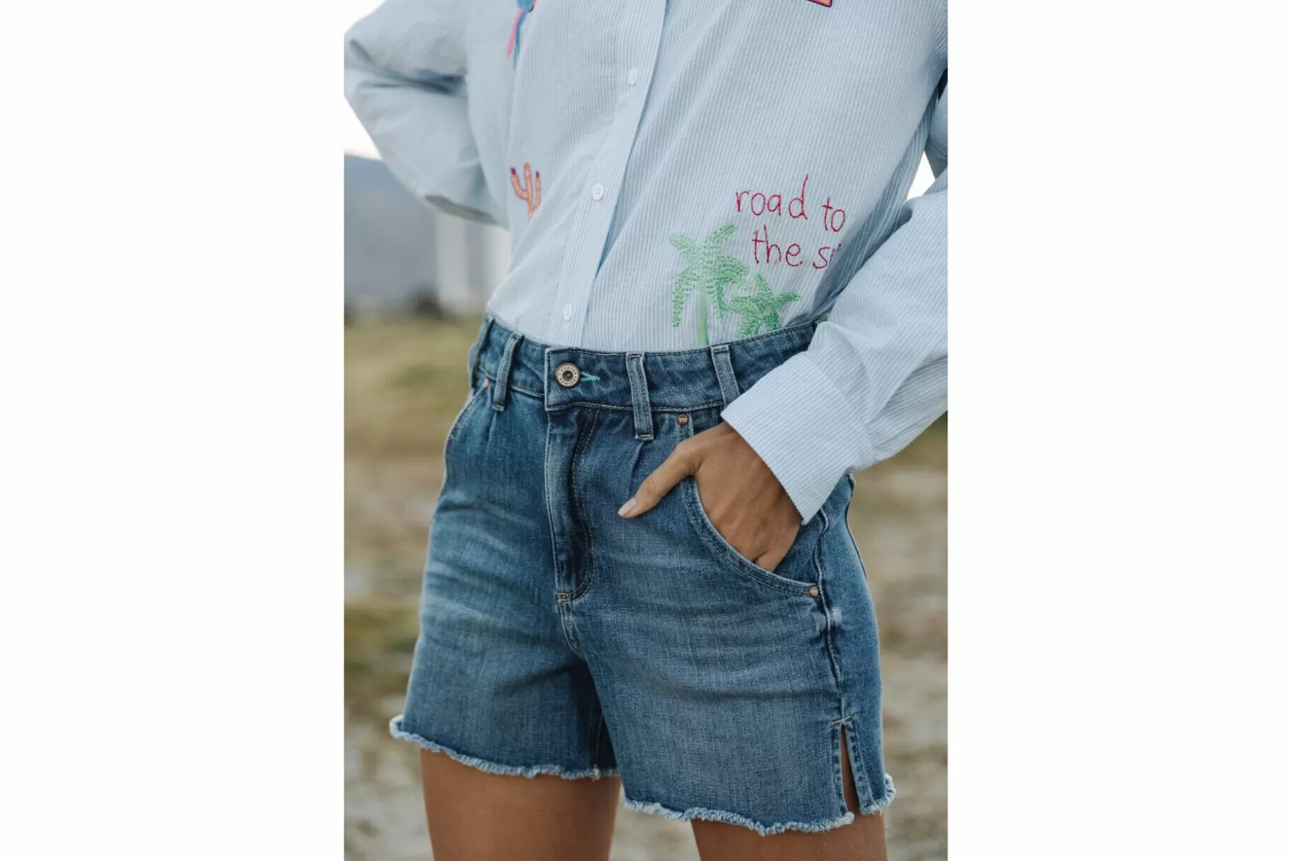 Freeman T Porter Jade Straight Shorts Woman, Portofino Best