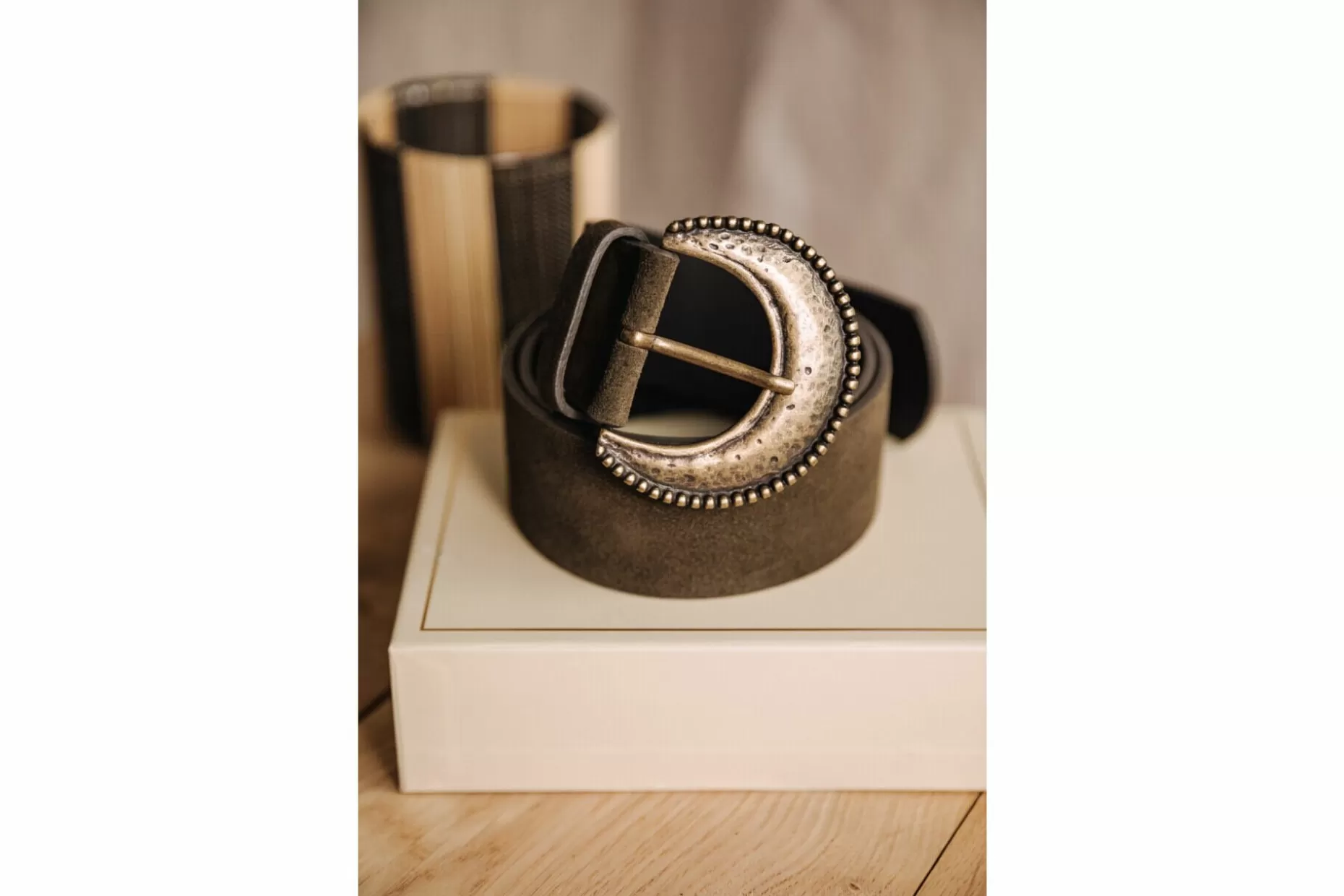 Freeman T Porter Jalma Leather Belt Woman, Khaki Best