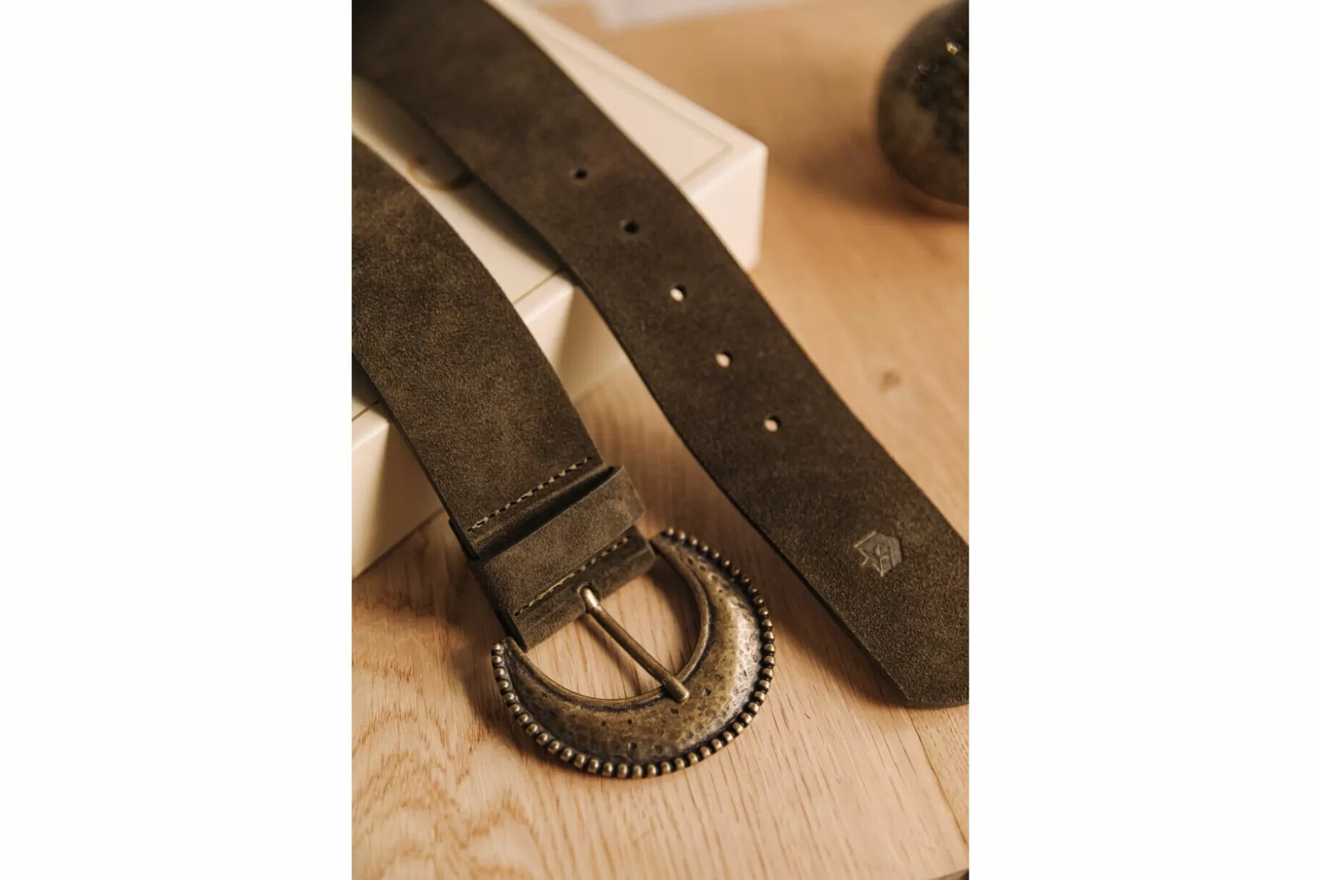 Freeman T Porter Jalma Leather Belt Woman, Khaki Best