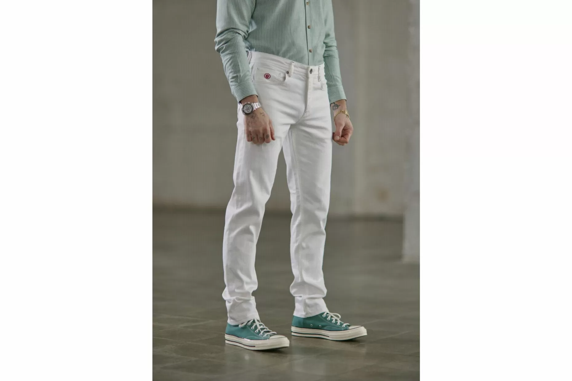 Freeman T Porter Jimmy Andalousia Straight-Fitting Jeans Man, Off White New