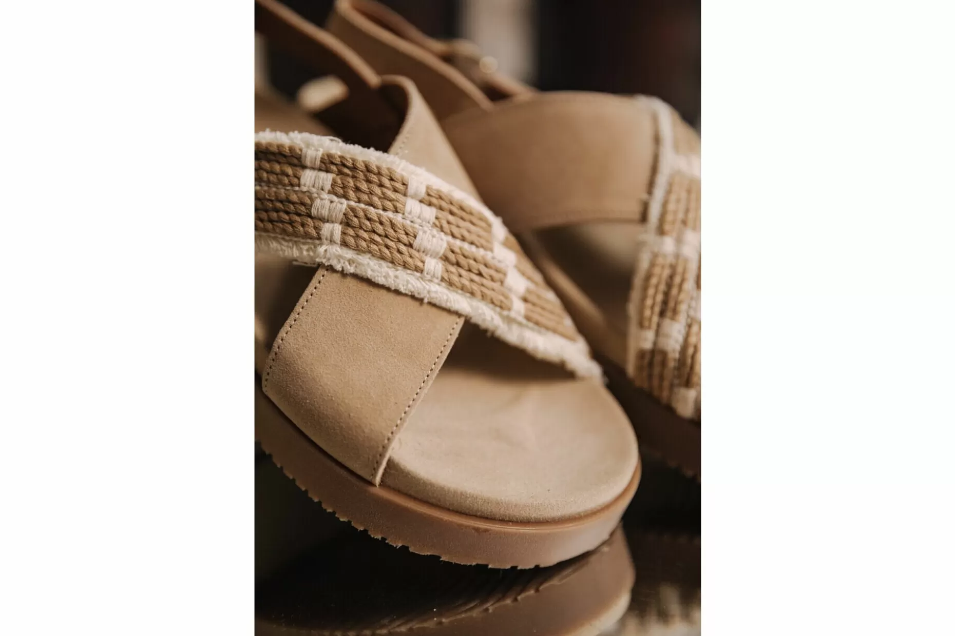 Freeman T Porter Jule Rope Leather Sandals Woman, Natural Best Sale