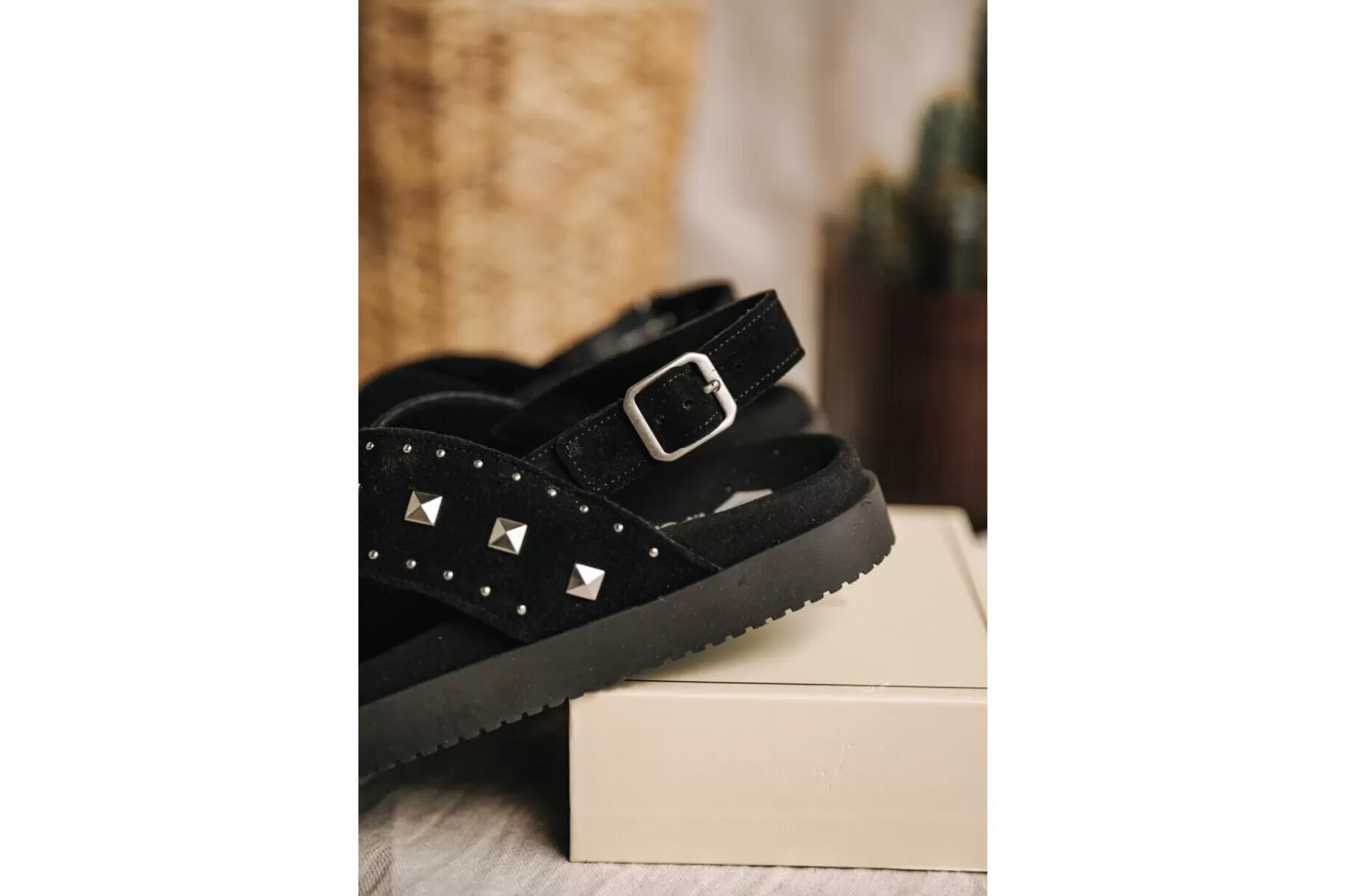 Freeman T Porter Jule Suede Leather Sandals Woman, Black Shop