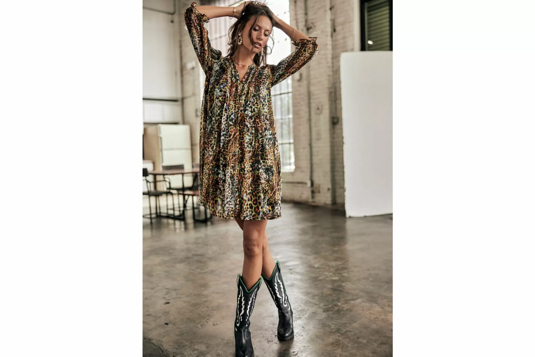 Freeman T Porter Juna Yelling Short Printed Dress Woman, Original Shop
