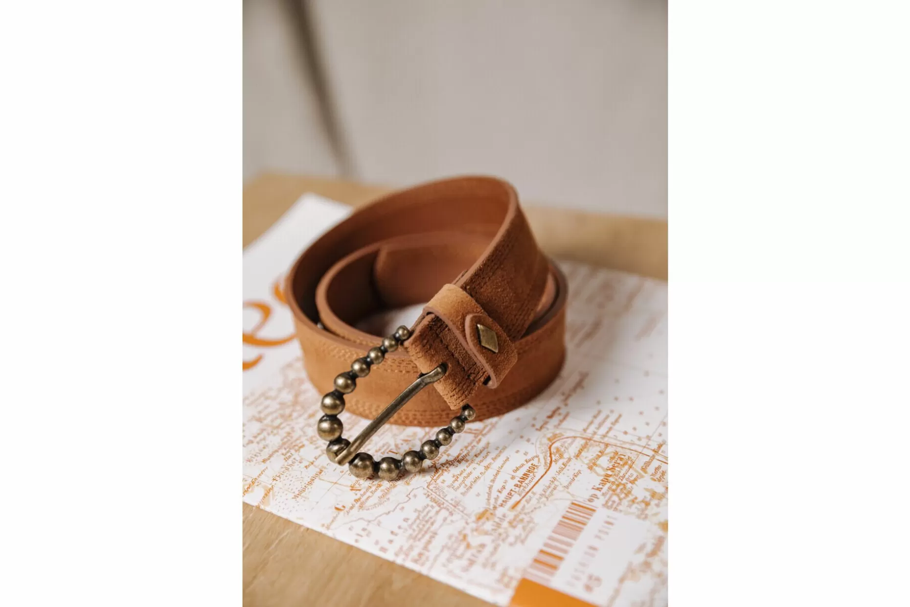 Freeman T Porter Kalani Leather Belt Woman, Tobacco Brown Clearance