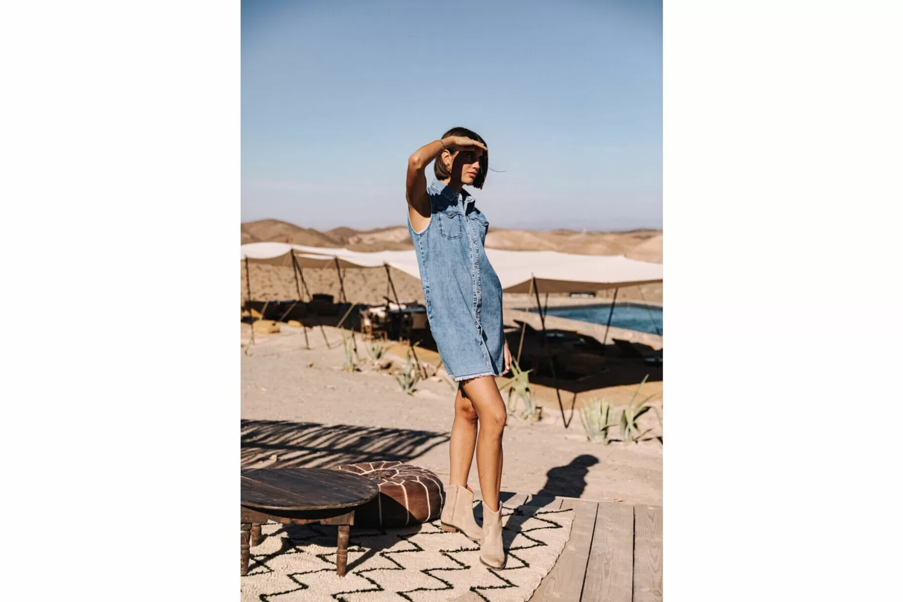 Freeman T Porter Karina Denim Short Denim Dress Woman, Manzana Light Outlet