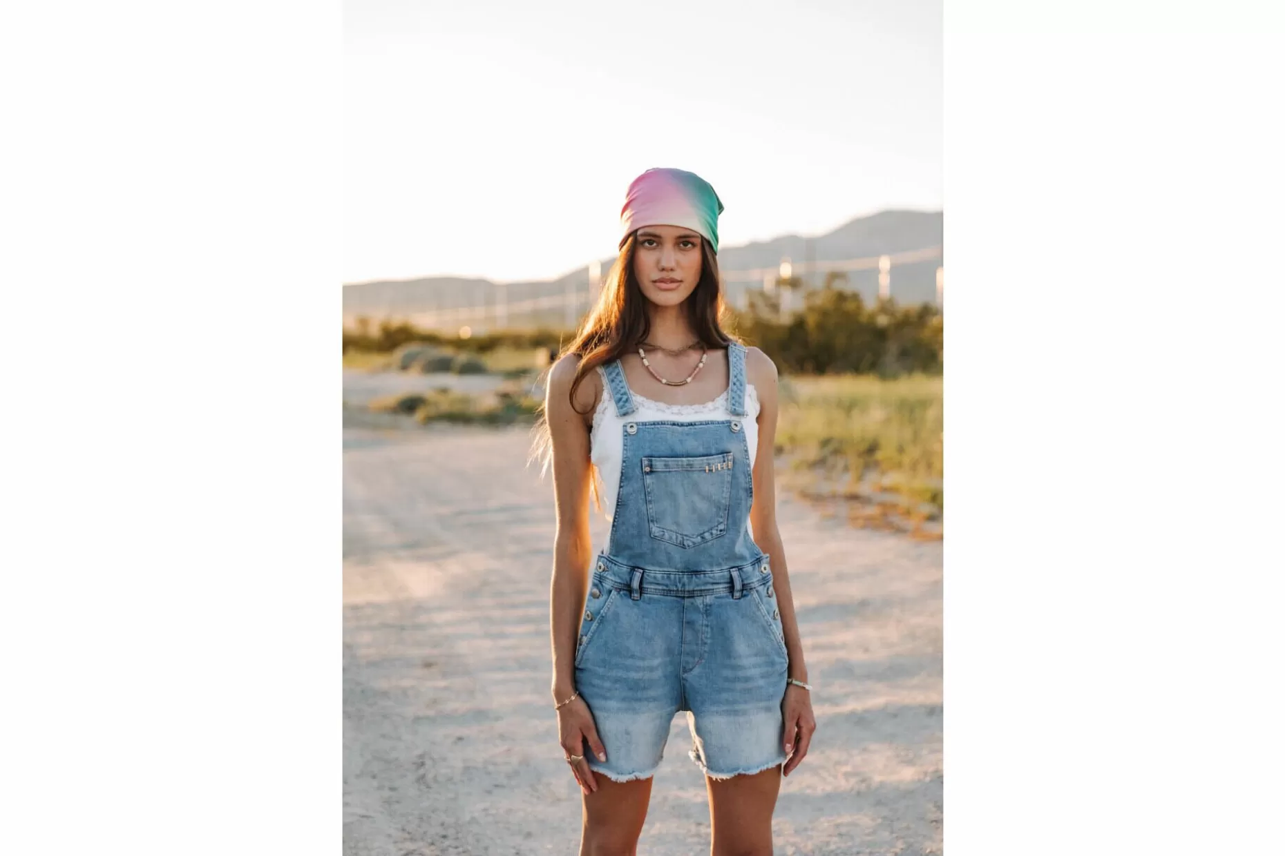 Freeman T Porter Katalina Denim Dungaree Shorts Woman, Palermo Med Best