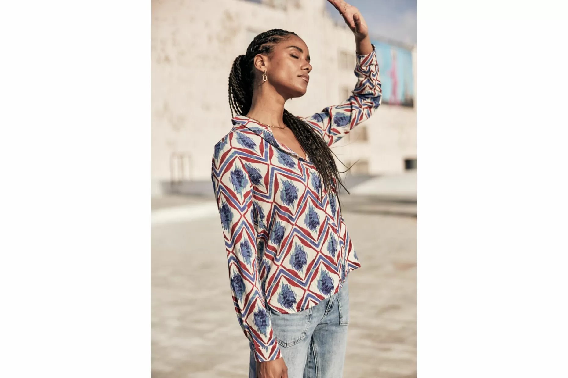 Freeman T Porter Katy Diamond Printed Shirt Woman, Off White Store