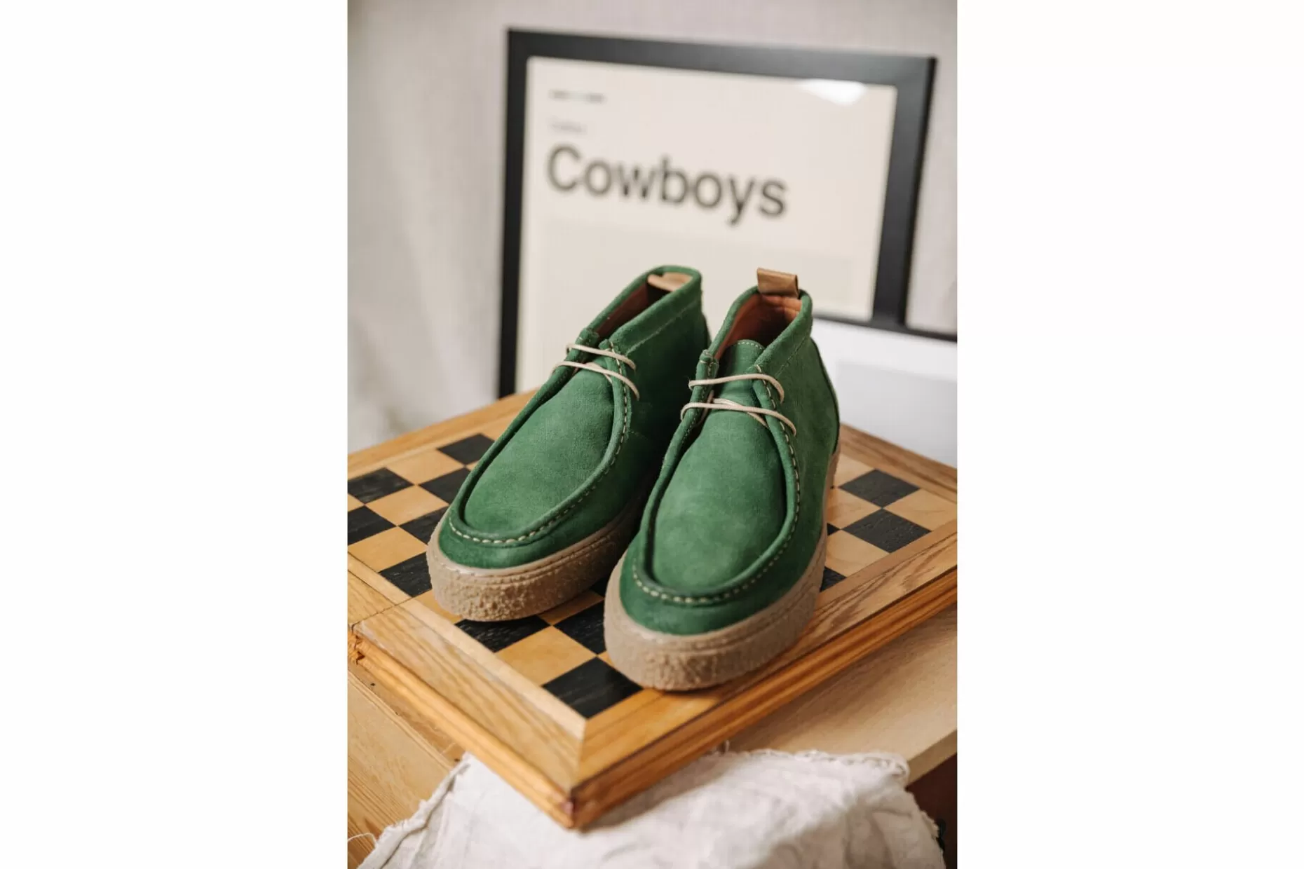Freeman T Porter Keo Suede Leather Boots Man, Green Fashion