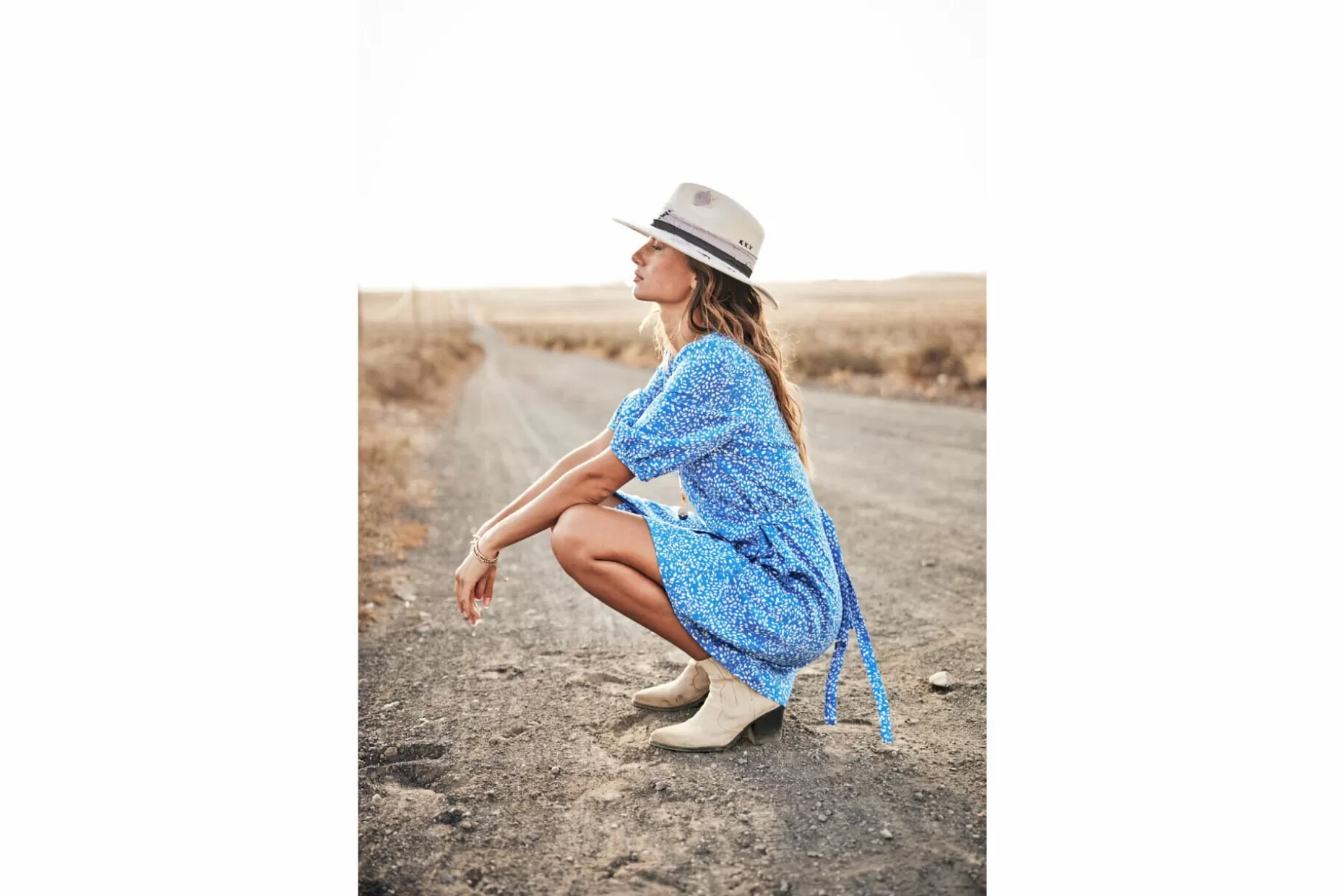 Freeman T Porter Laurence Pisello Printed Short Dress Woman, French Blue Outlet