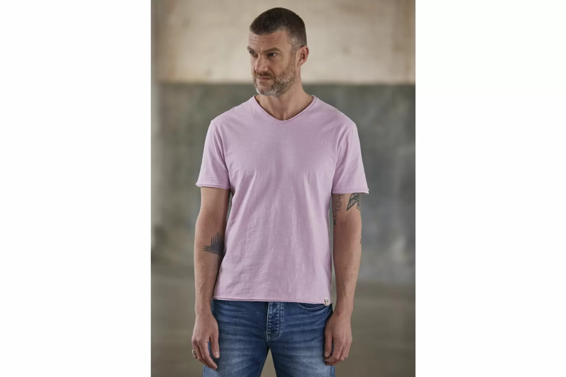 Freeman T Porter Leandro Kansas Slim Fit T-Shirt Man, Lilac Shop