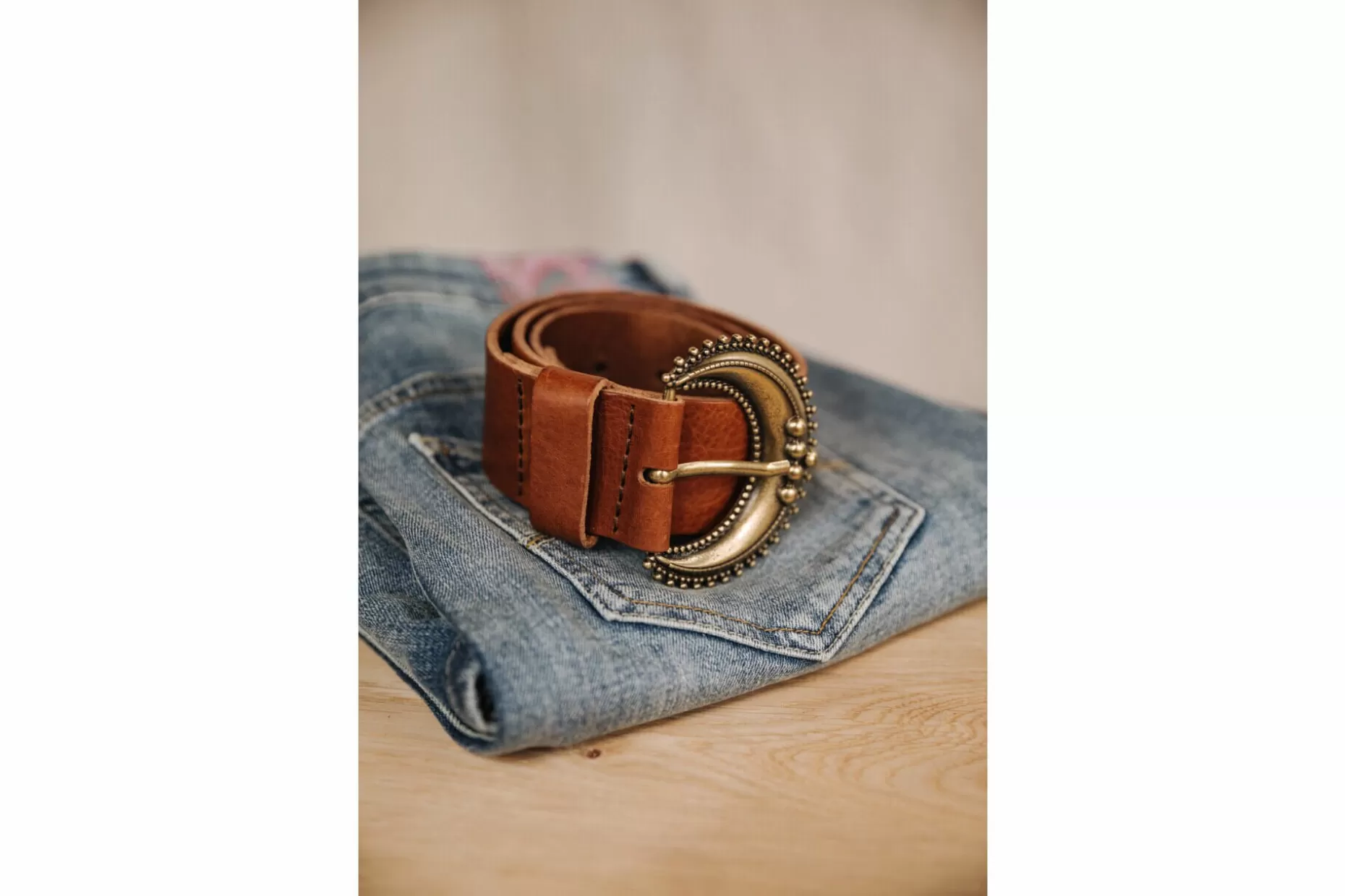 Freeman T Porter Lenya Leather Belt Woman, Cognac Online