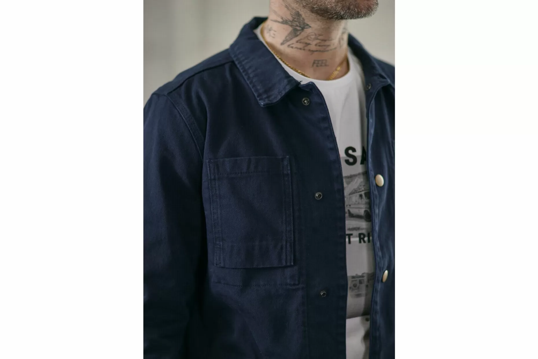 Freeman T Porter Luck Workwear Jacket Man, Indigo New