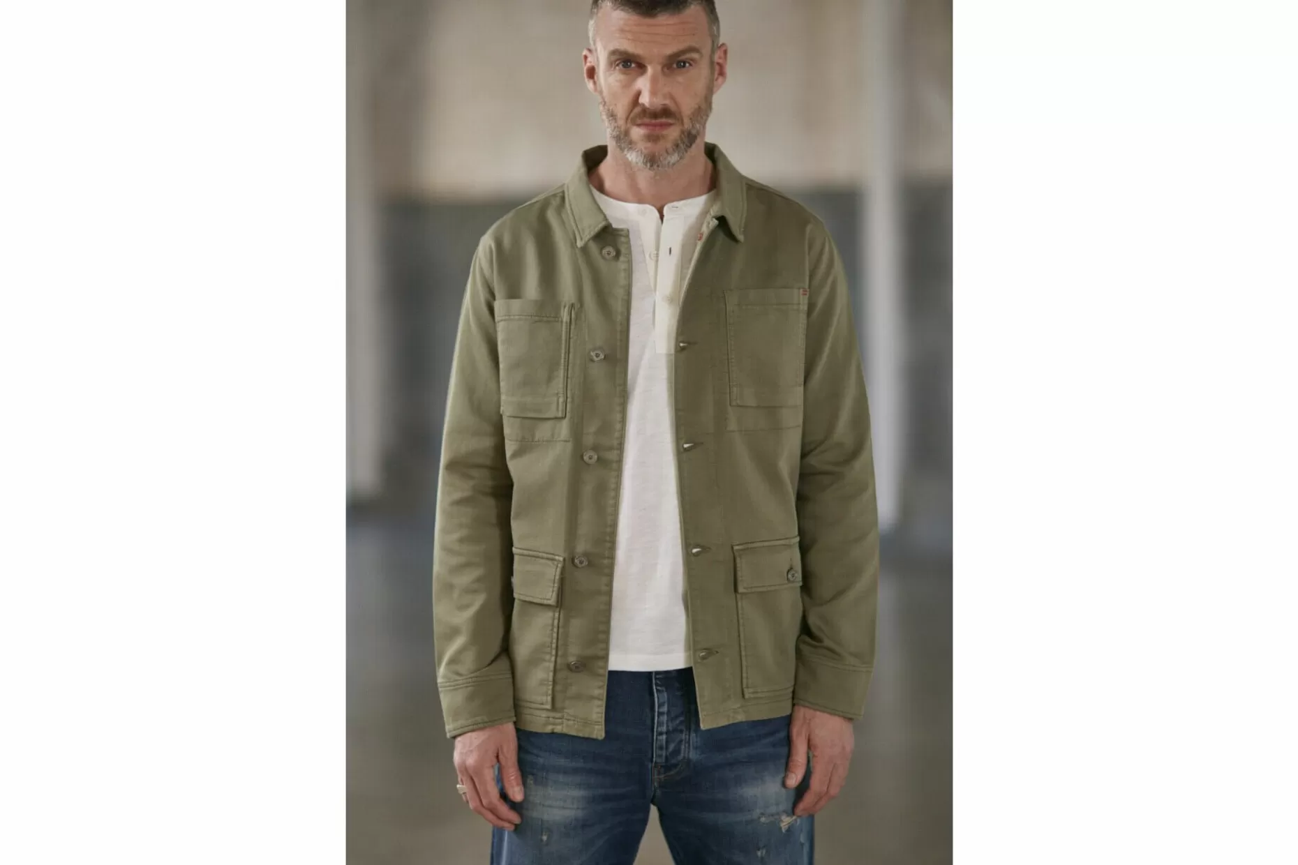 Freeman T Porter Luck Epic Workwear Jacket Man, Deep Lichen Green Cheap