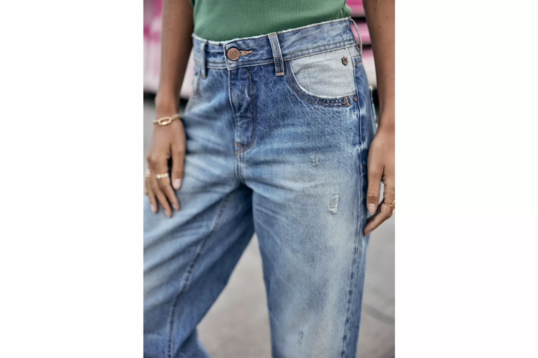 Freeman T Porter Maeva Boyfriend Jeans Woman, Sister Fashion