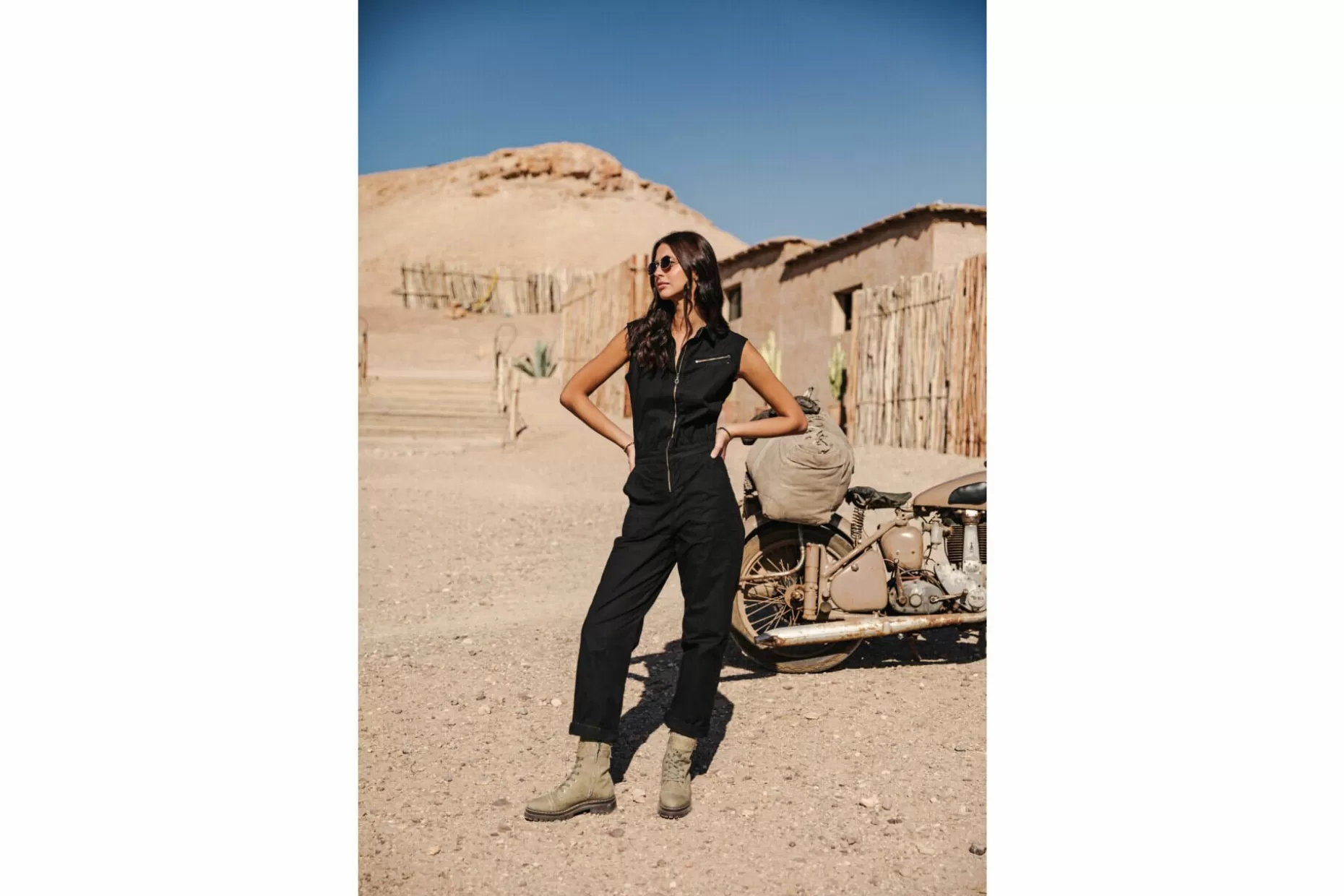 Freeman T Porter Martha Calvi Sleeveless Jumpsuit Woman, Black Cheap