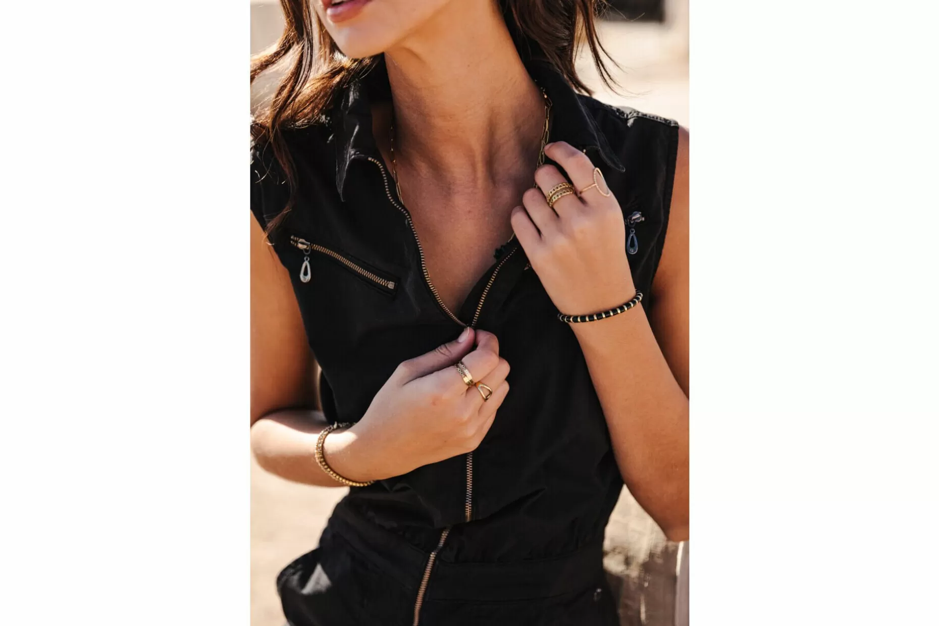 Freeman T Porter Martha Calvi Sleeveless Jumpsuit Woman, Black Cheap