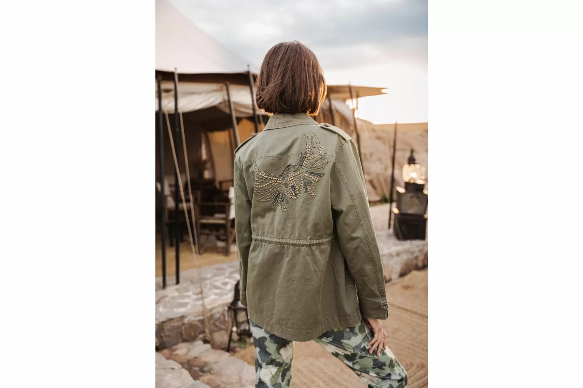 Freeman T Porter Maylis Wild Safari Jacket Woman, Light Khaki Best Sale