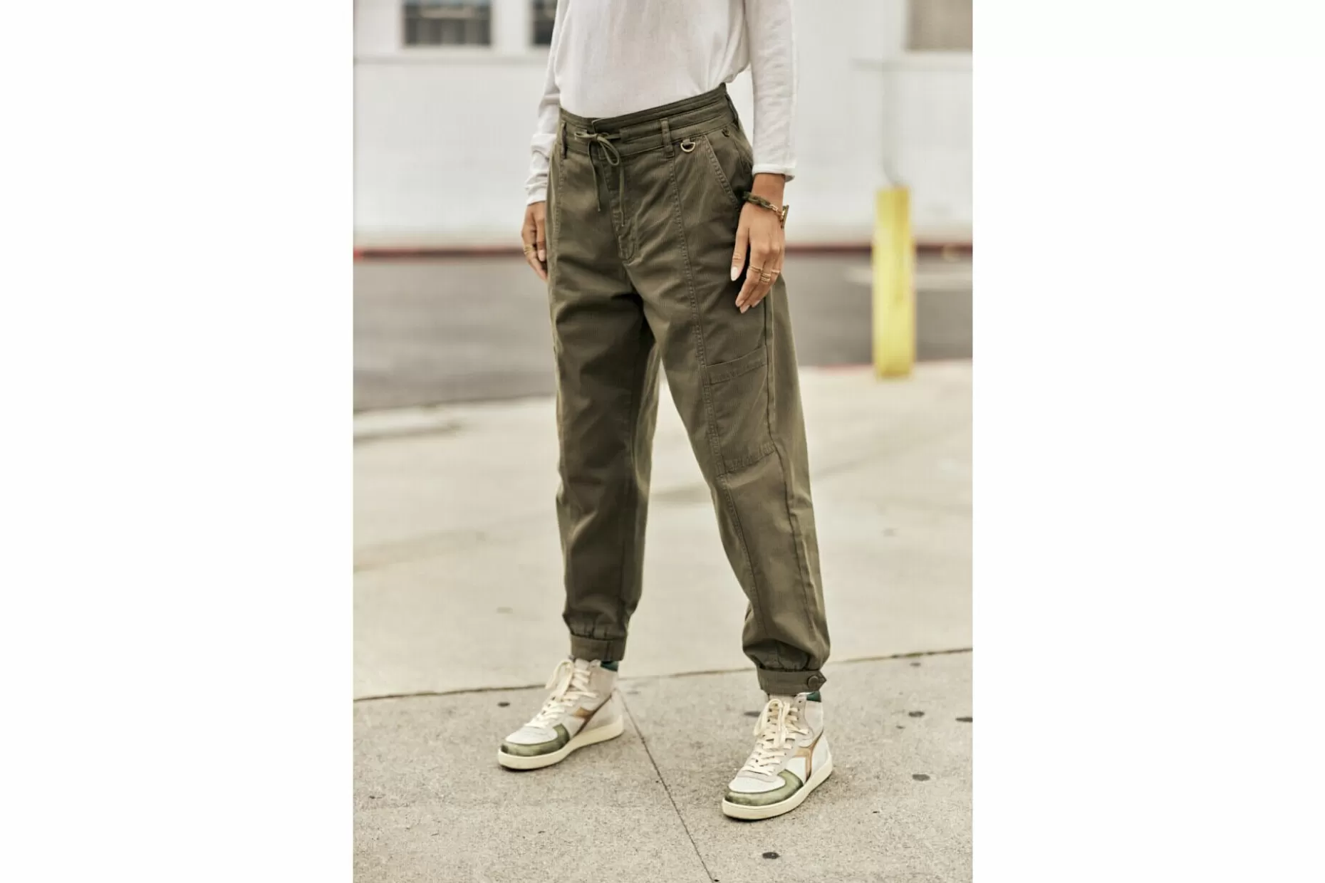 Freeman T Porter Moana Otway Cargo Pants Woman, Dusty Olive Outlet